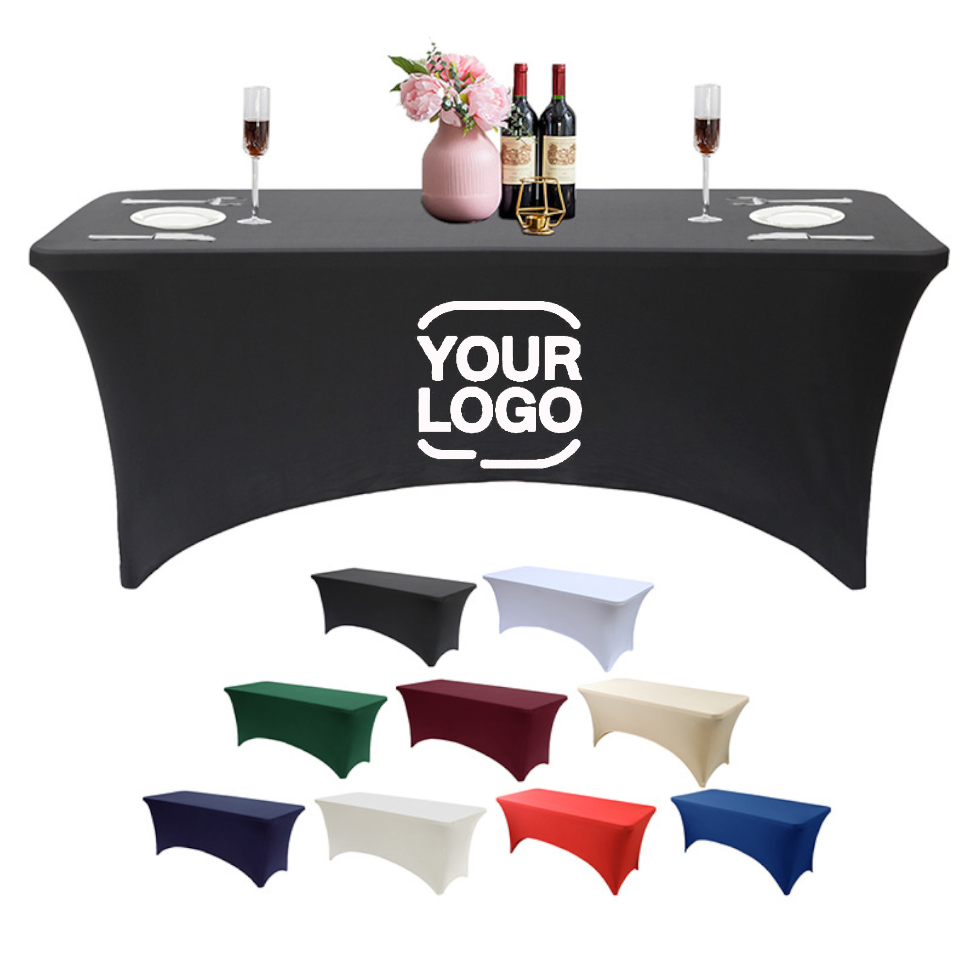 Fully Wrapped Elastic Table Cover 3
