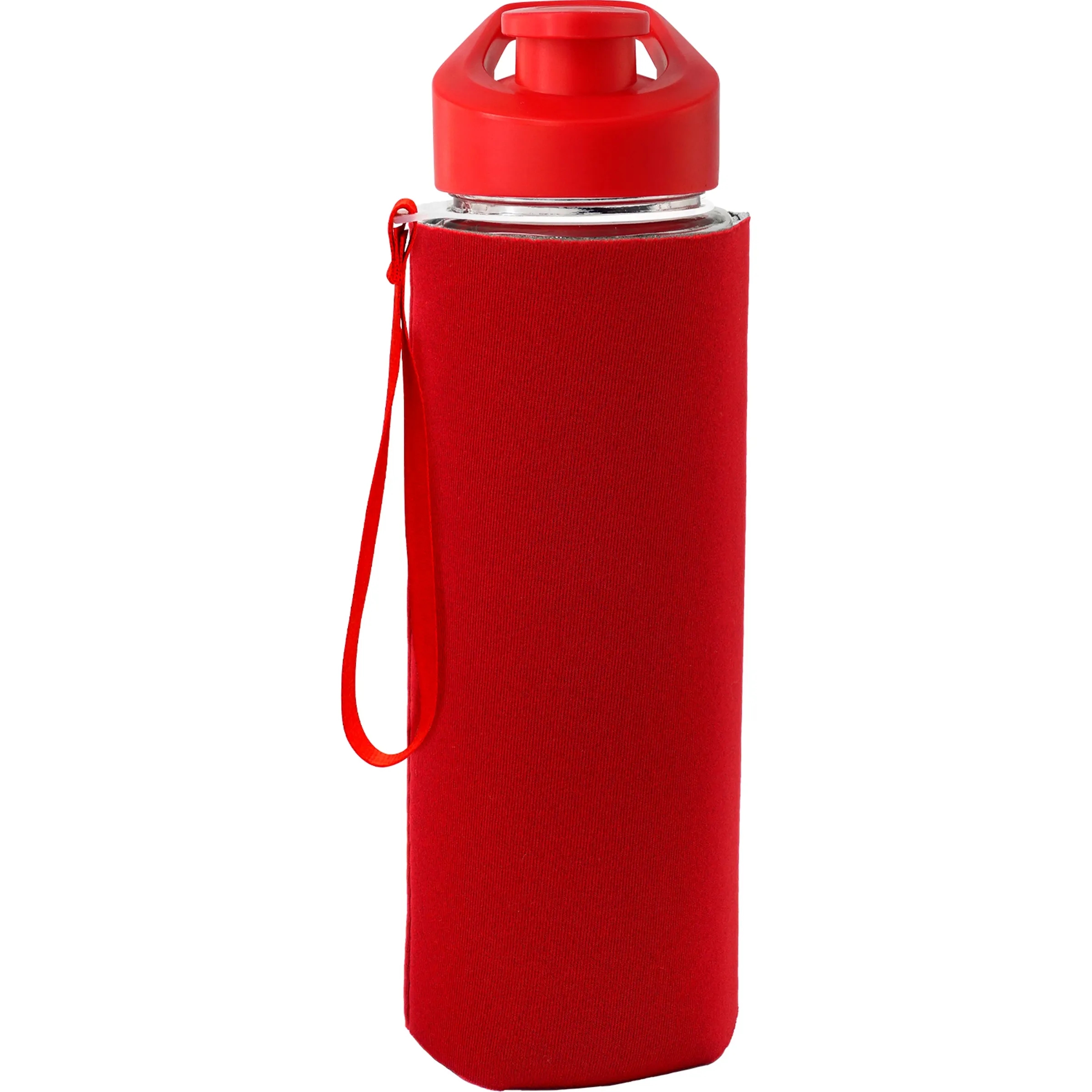 Easy Pour 22 oz Frosted Glass Sleeve Lanyard Bottle 12