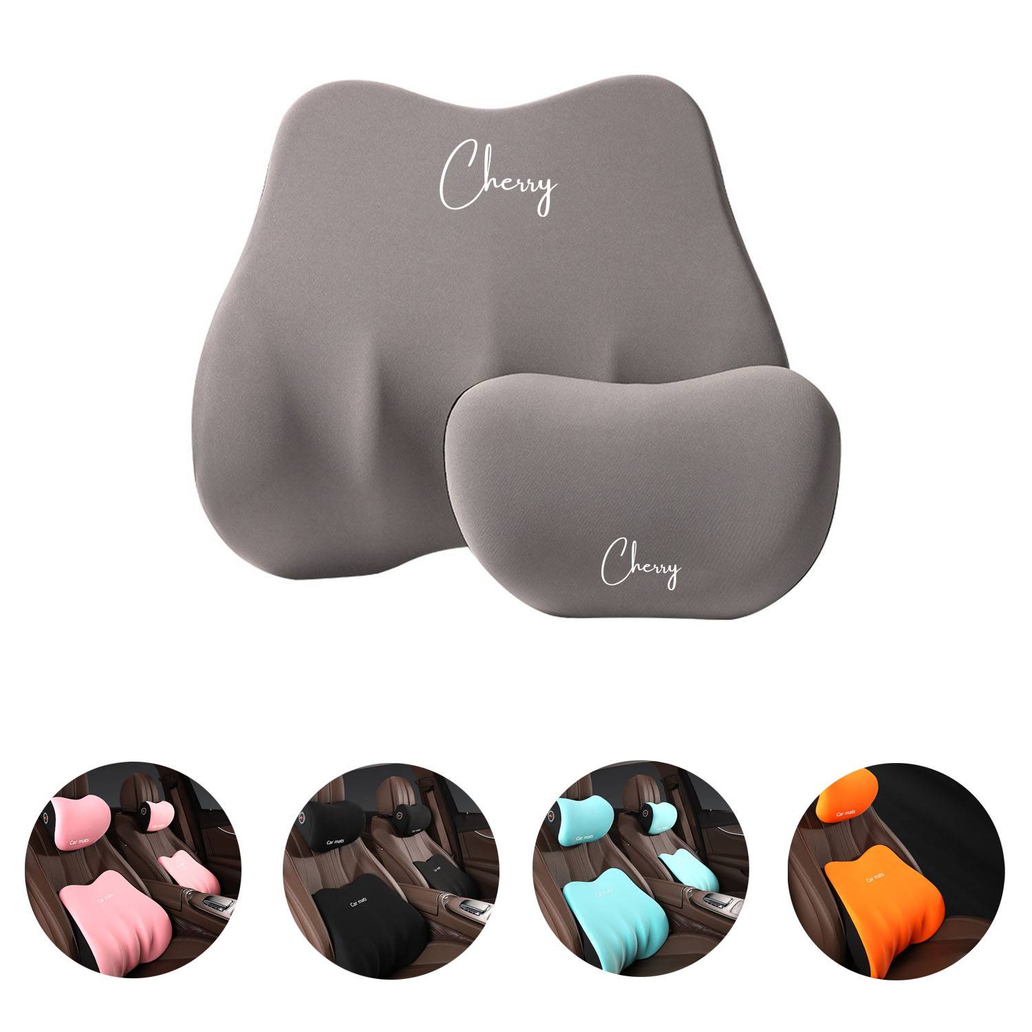 Memory foam car headrest and lumbar support 6