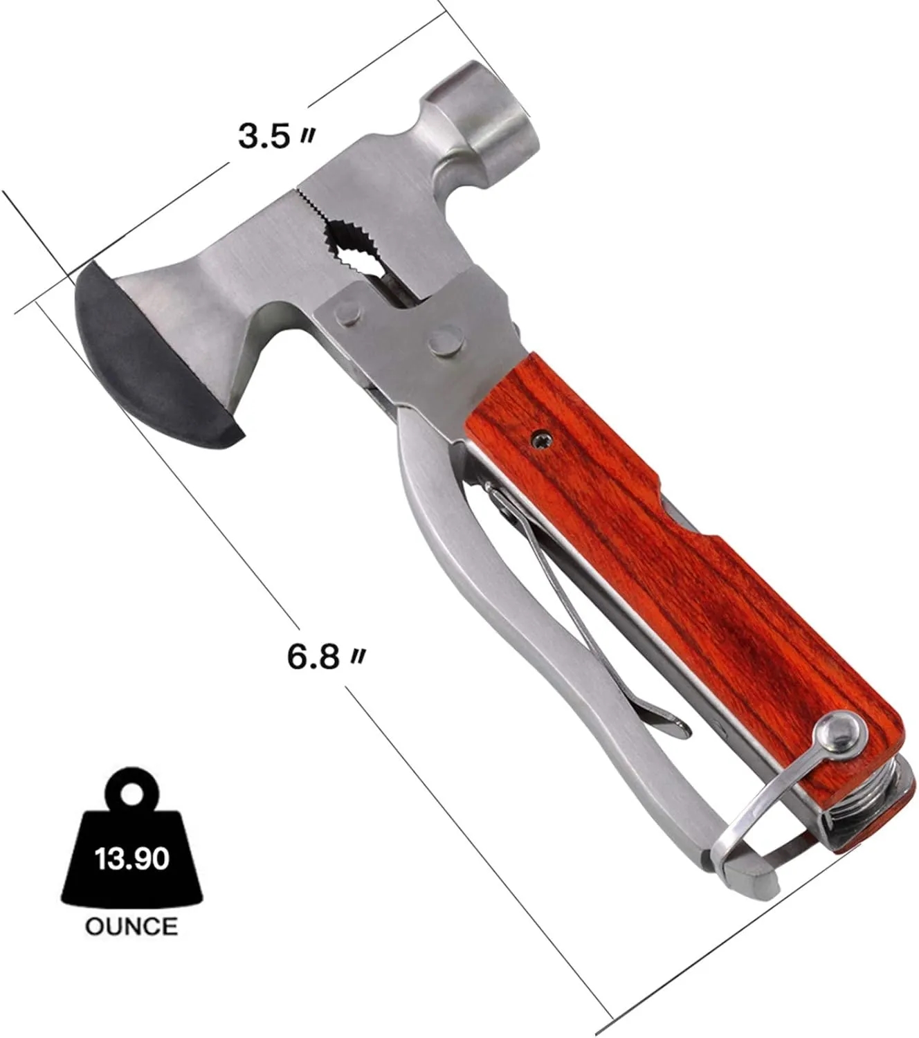 Multi-Functional Folding Claw Hammer Pilers Tool 4