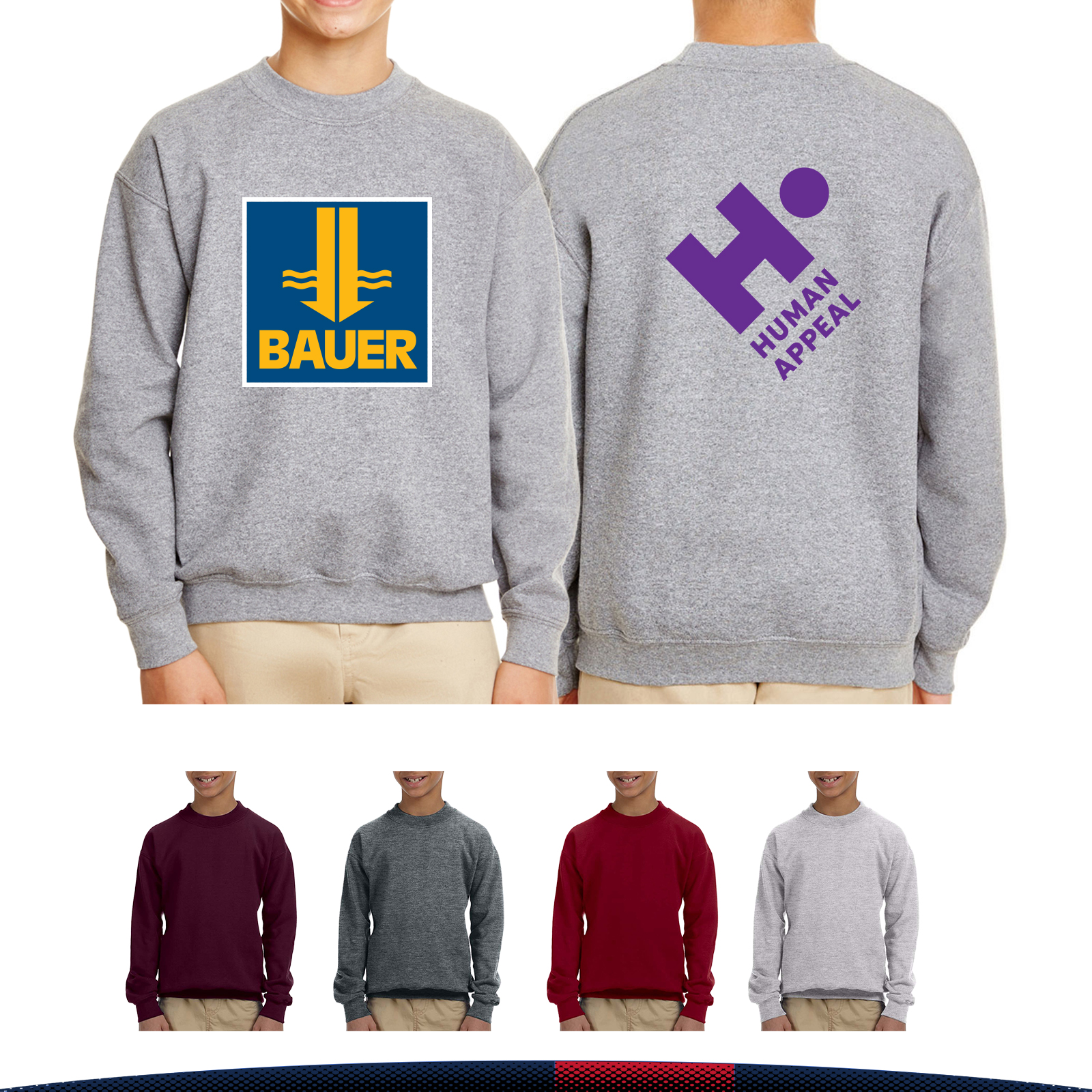 Gildan® Youth Cotton Crewneck Sweatshirts 15