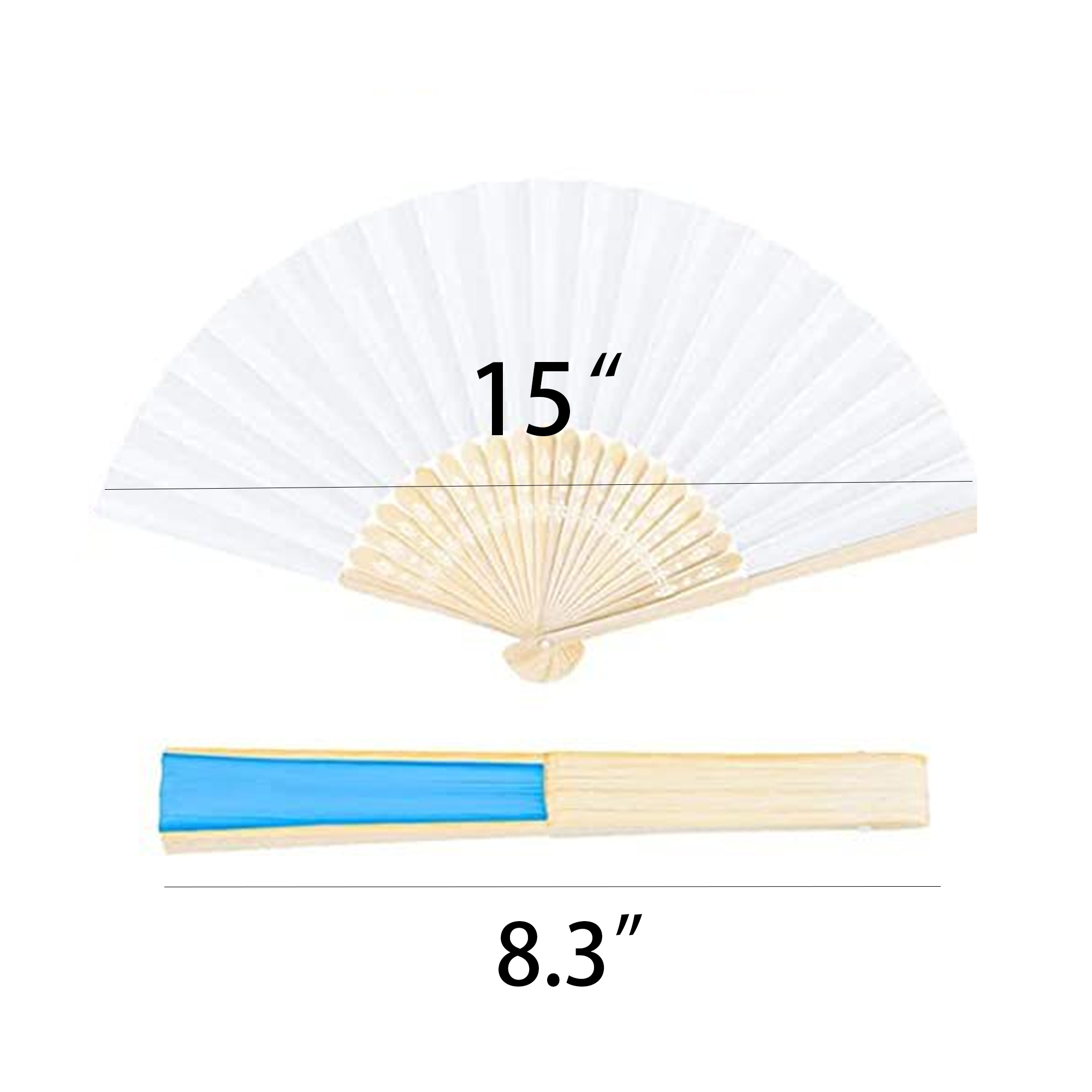 Handheld Paper Folded Bamboo Fan 2