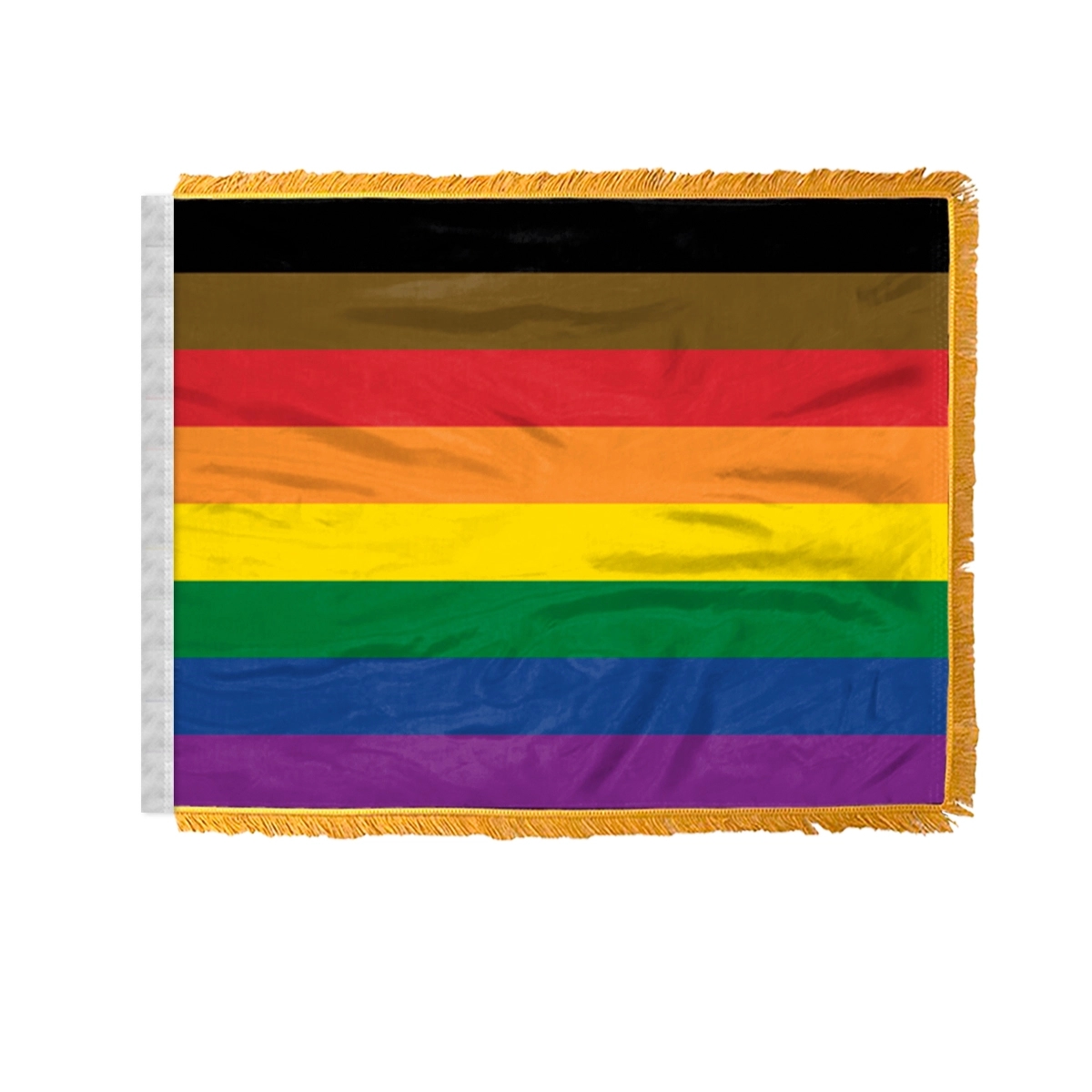 4" x 6" 1 ply wPoly People of Color Pride Antenna Flag 2