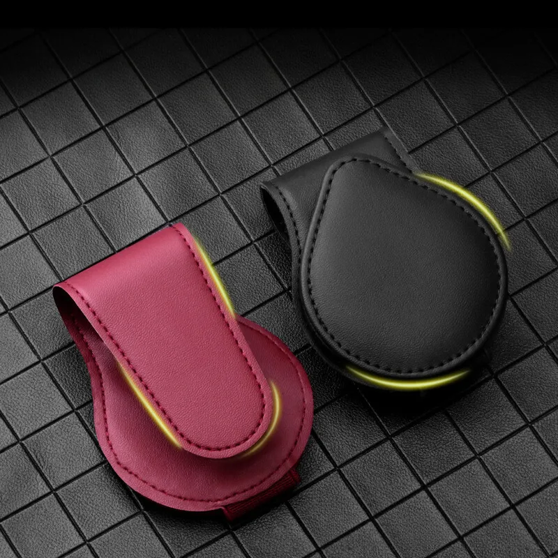 PU Leather Car Sunglasses Holder Clip 17