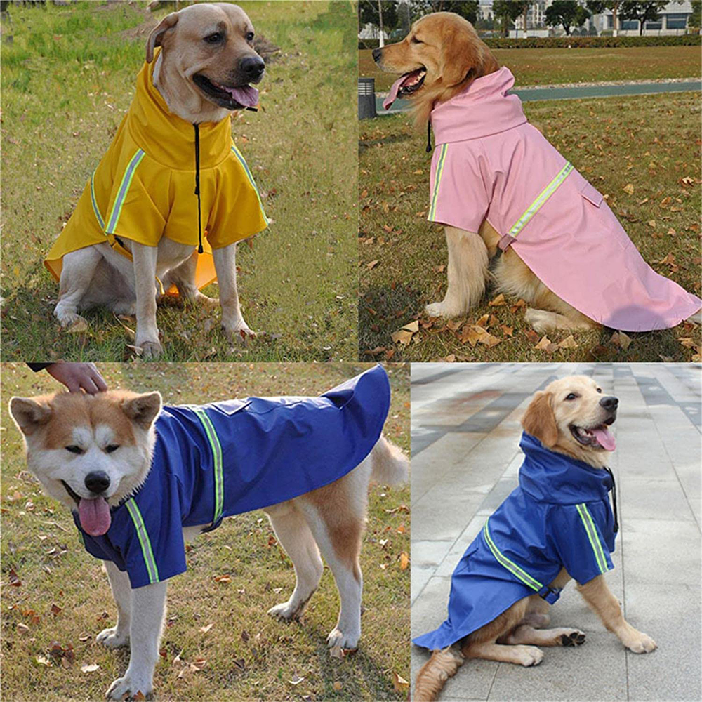 Dog Raincoat Poncho For Small To X-Large And Puppies 2