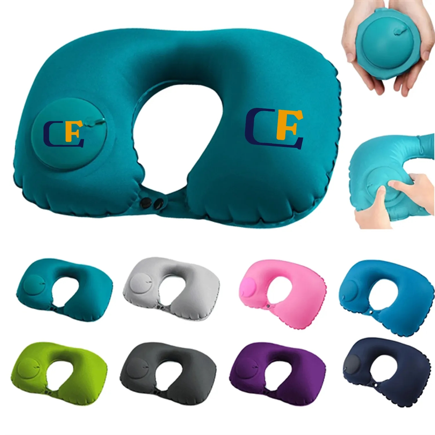 In stock Push Inflatable Travel Neck Pillows 5