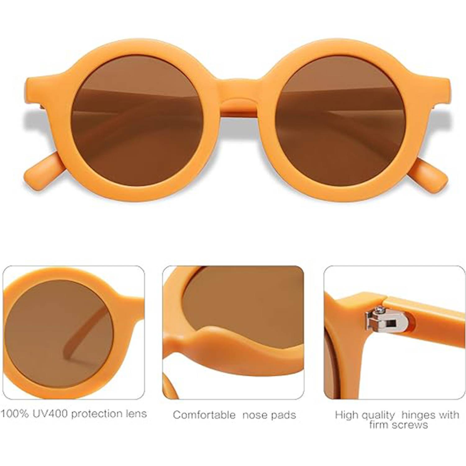 Retro Round Frame UV Protection Sunglasses for Kids 4