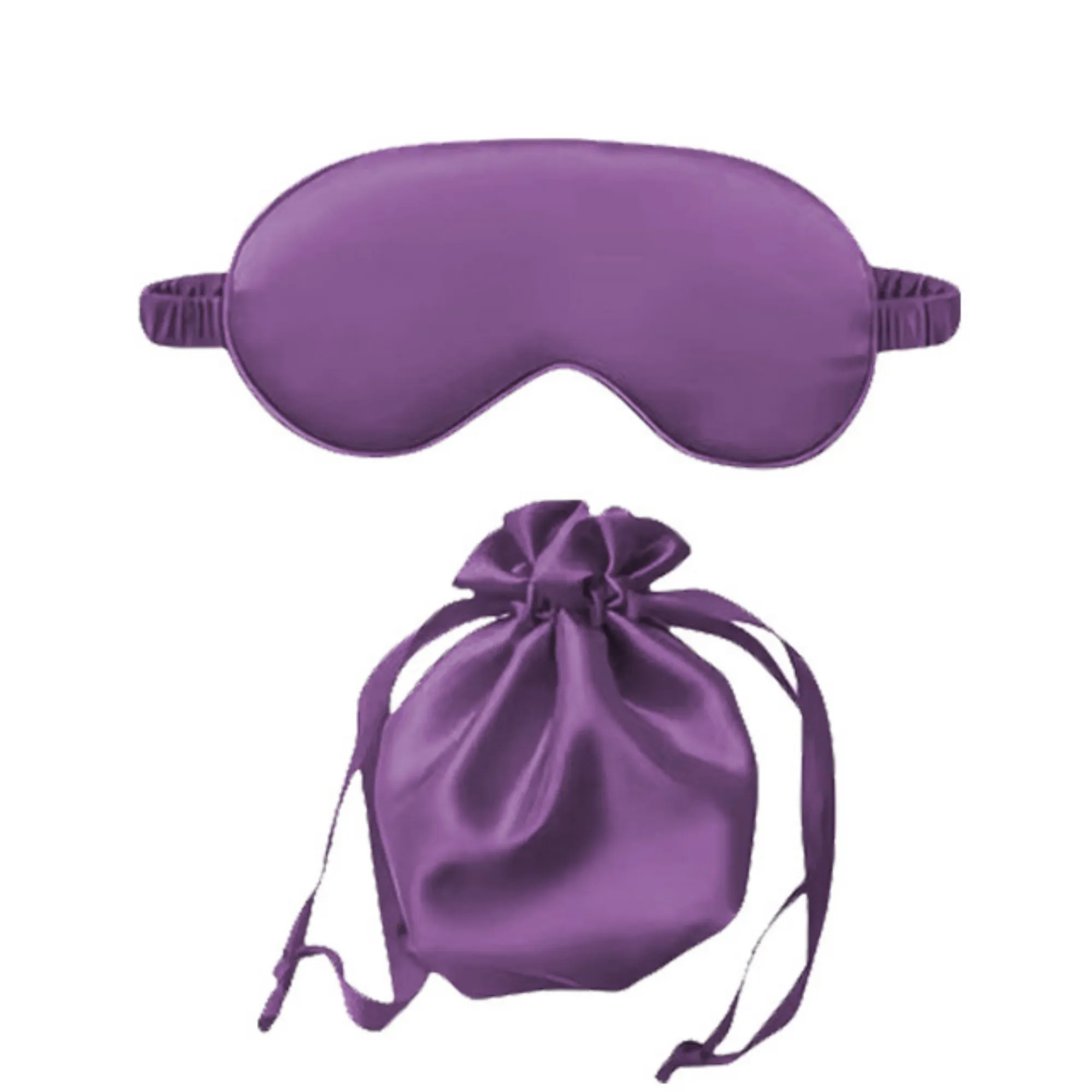 2 Piece Simulated Silk Eye Mask & Storage Bag Set 1