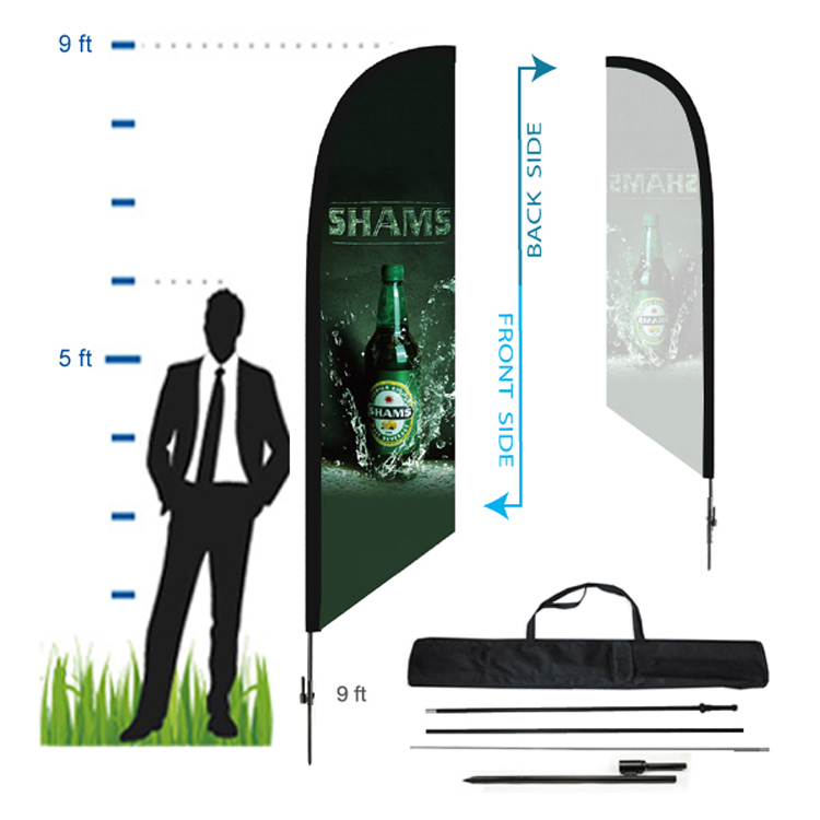 9 ft. Angled Advertising Flag Kit 1 (Single Sided) 2