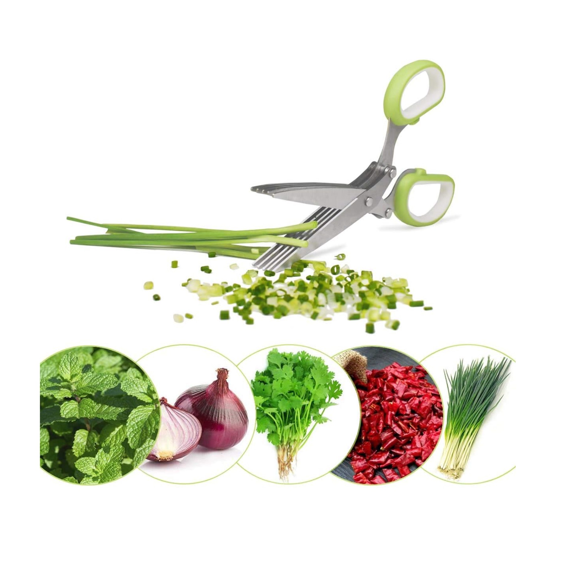5 Ply Multi Functional Stainless Steel Onion Scissors 2