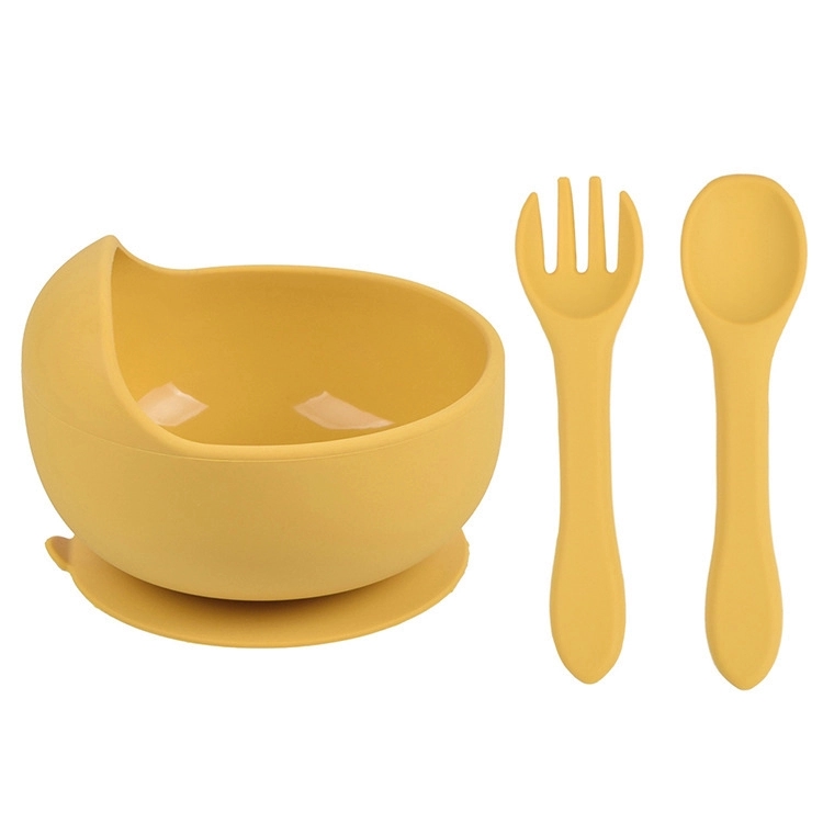 Silicone Suction Bowls for Baby with Spoon and Fork 3