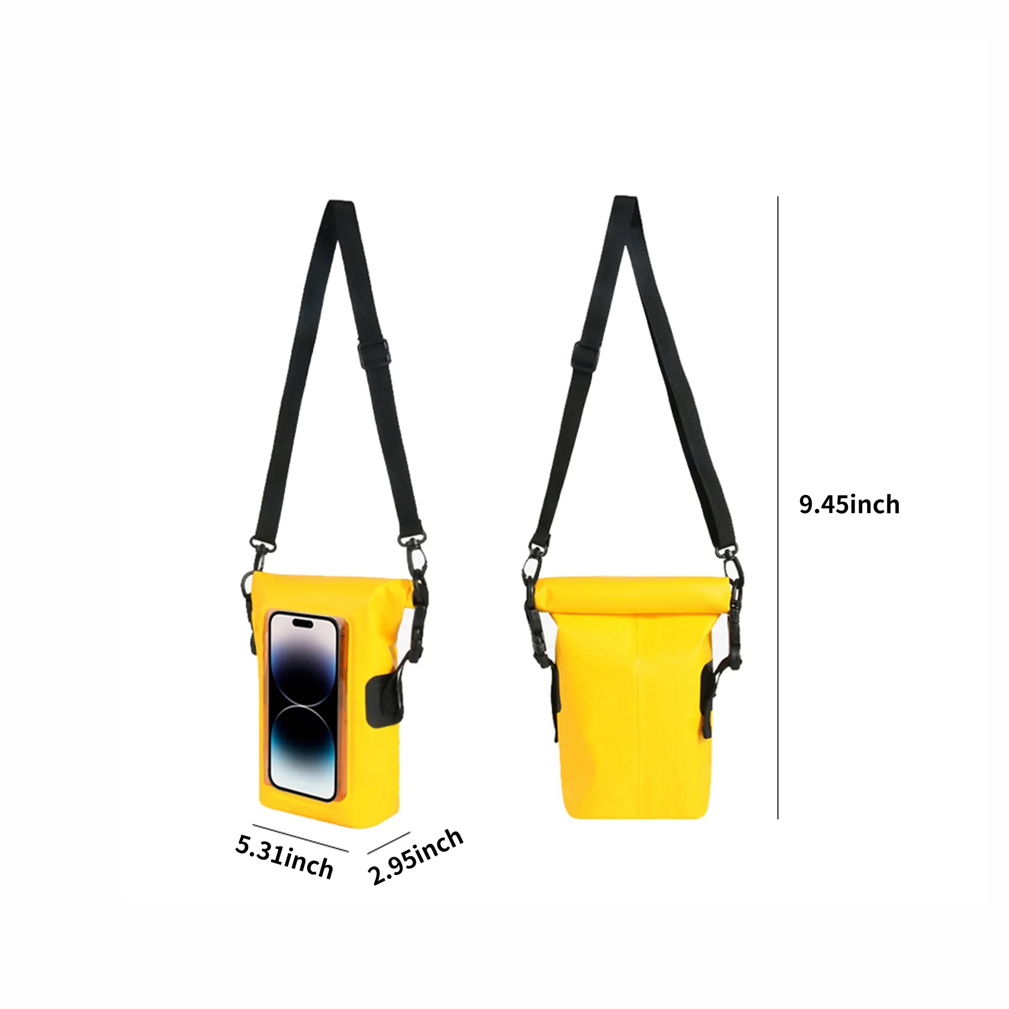 2L Waterproof Crossbody Bag with Phone Pocket 11