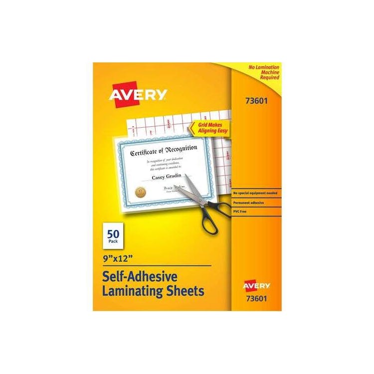 Self-Adhesive Lamination Sheets - 9" x 12" 2