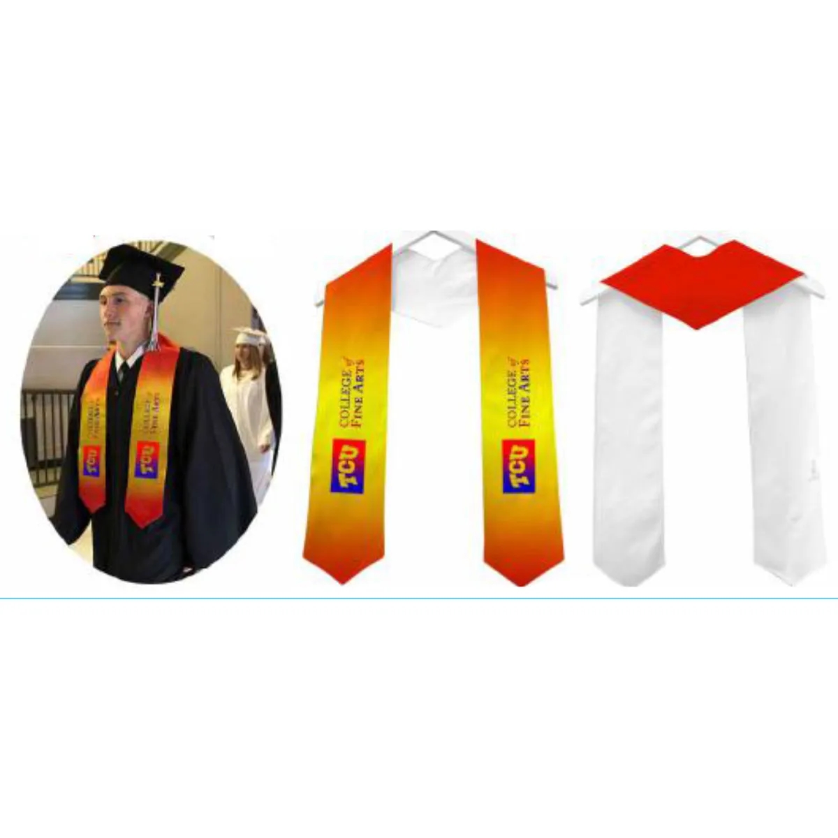 Sublimated Polyester Graduation Honor Stole 2