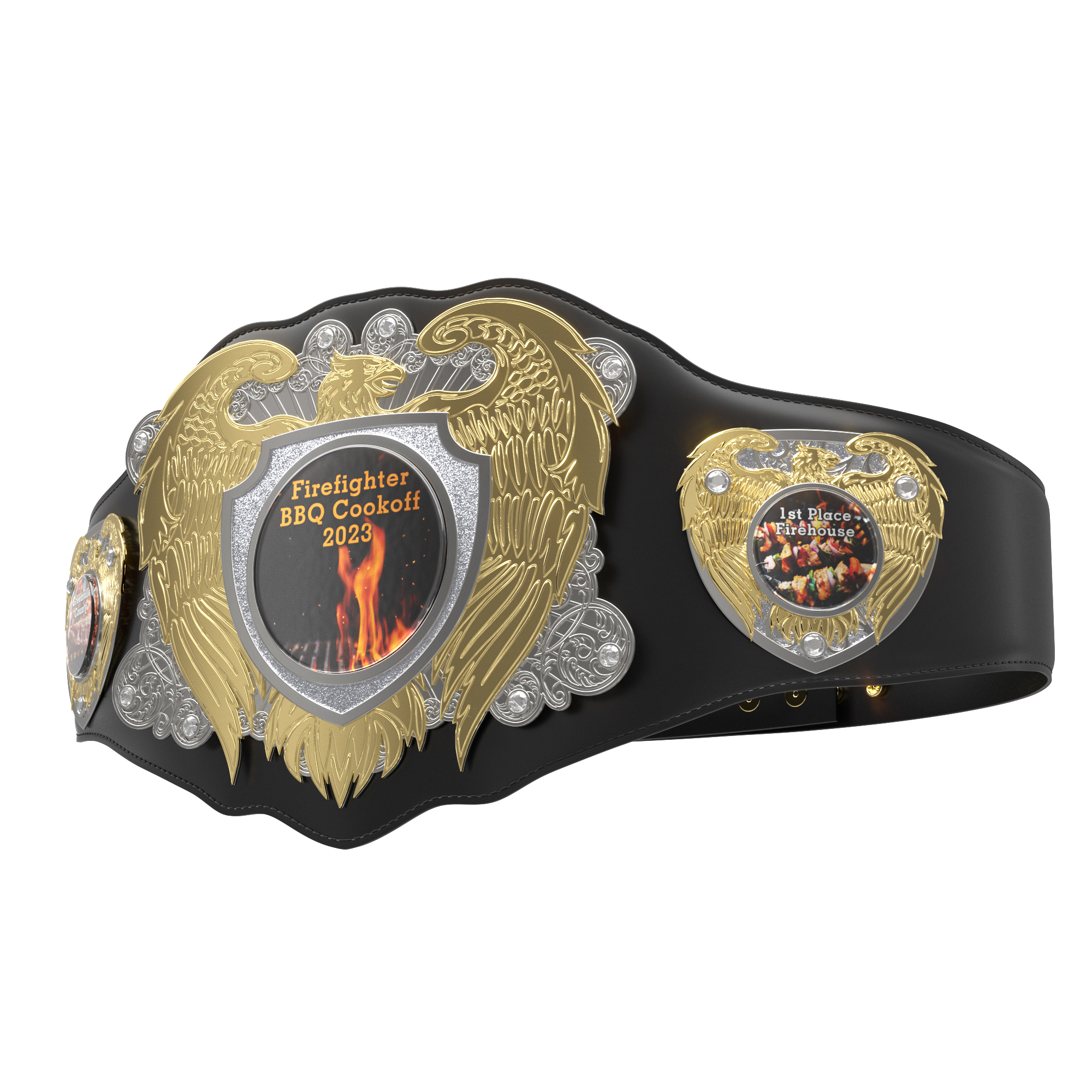 Express Vibraprint® Legion Award Belt w/ Black Leather 10