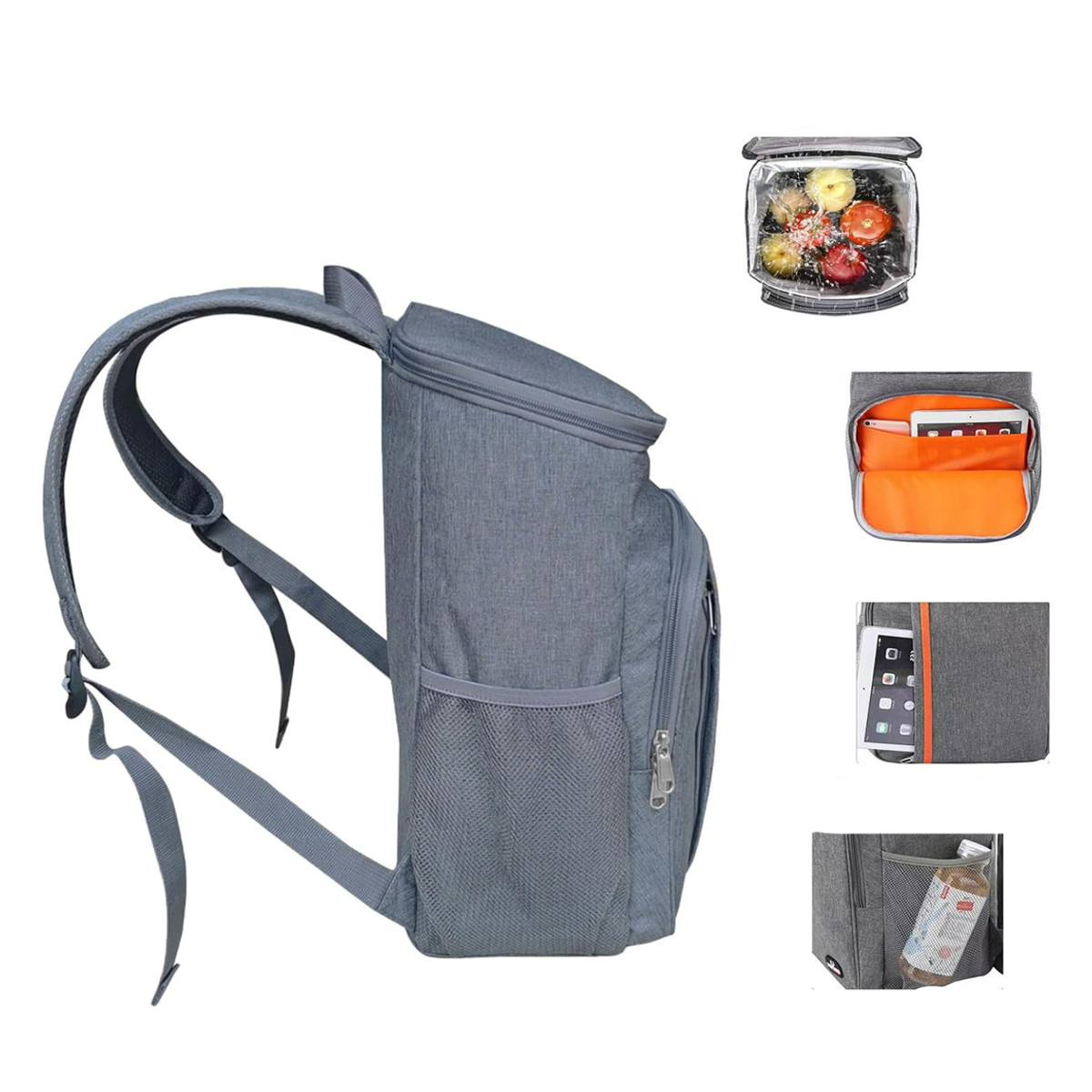 24L Insulated Cooler Backpack with Leakproof Liner Pockets 2