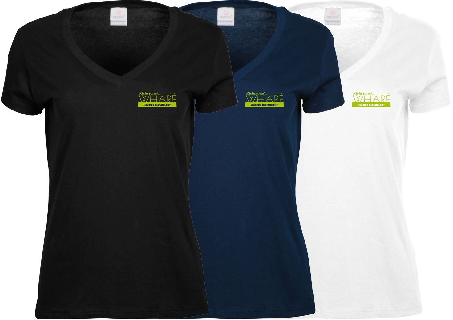 LADIES COTTON V-NECK T-SHIRT