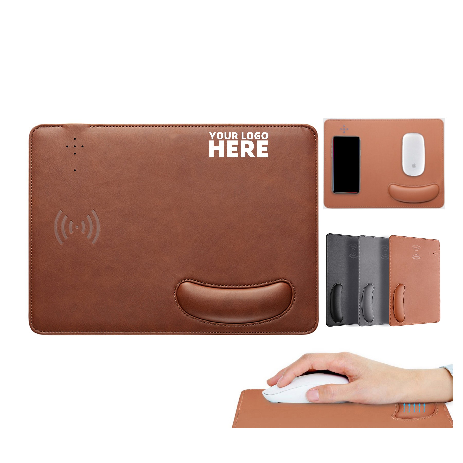 PU Wireless Charger Mousepad