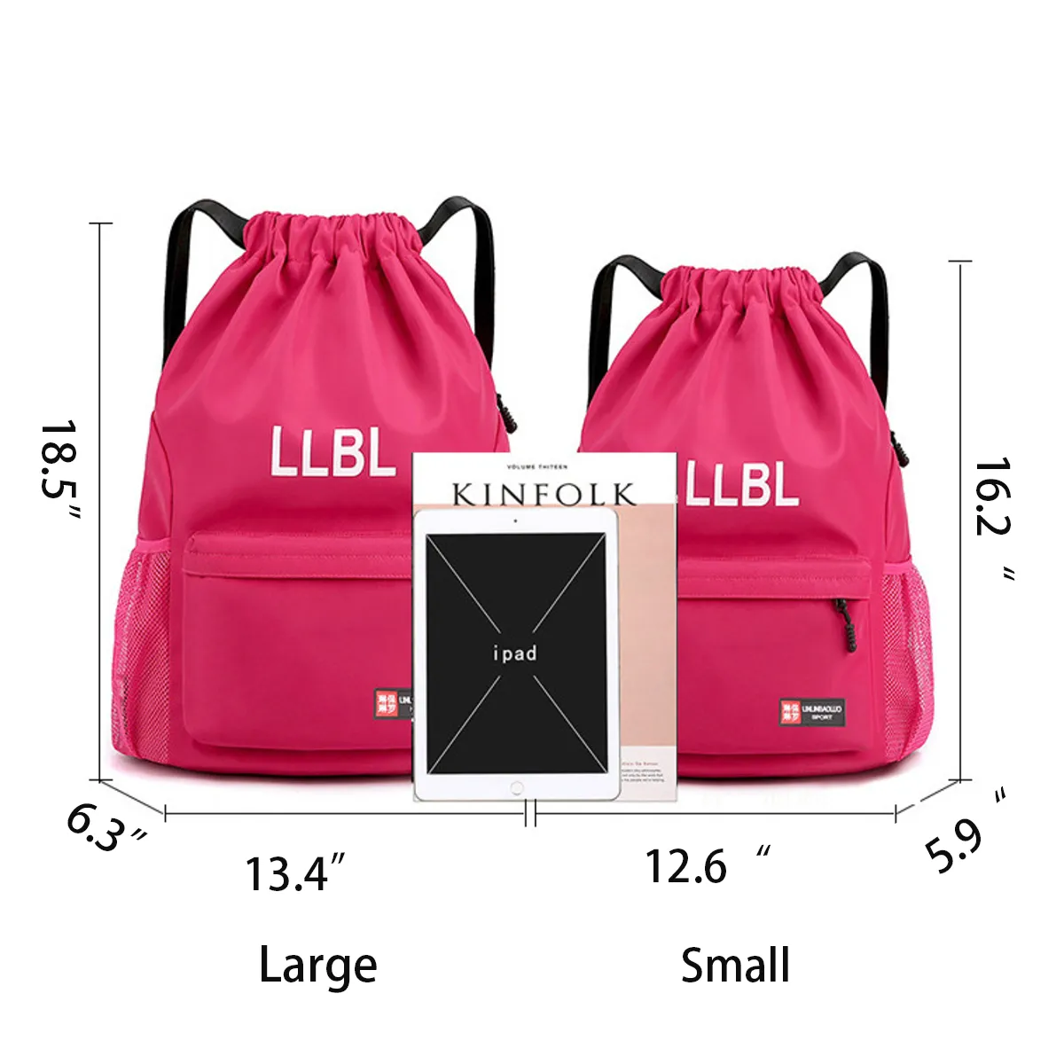 Drawstring Sports Waterproof Backpack All-Over Printing 4