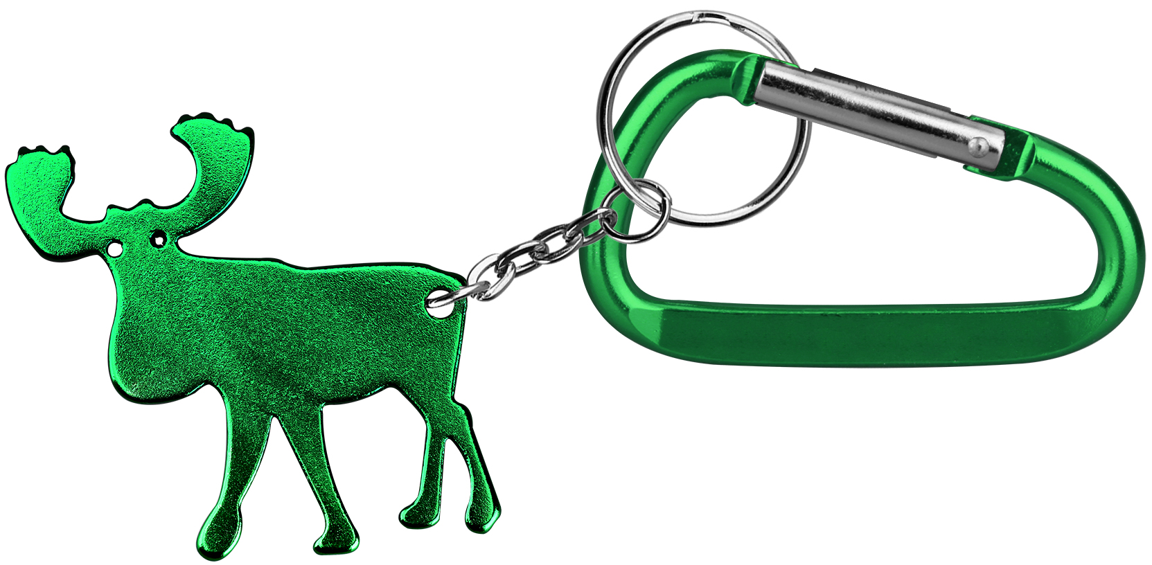 Elk shape bottle opener with key chain and carabiner 4