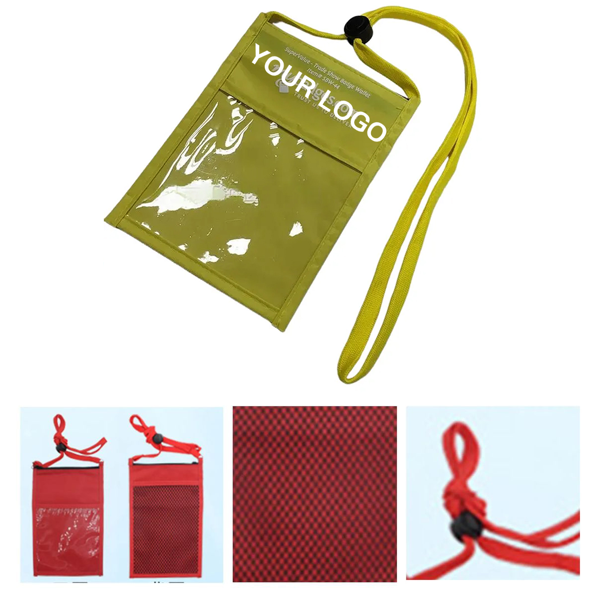 Nylon Neck Organizer with Clear Badge Pockets 7