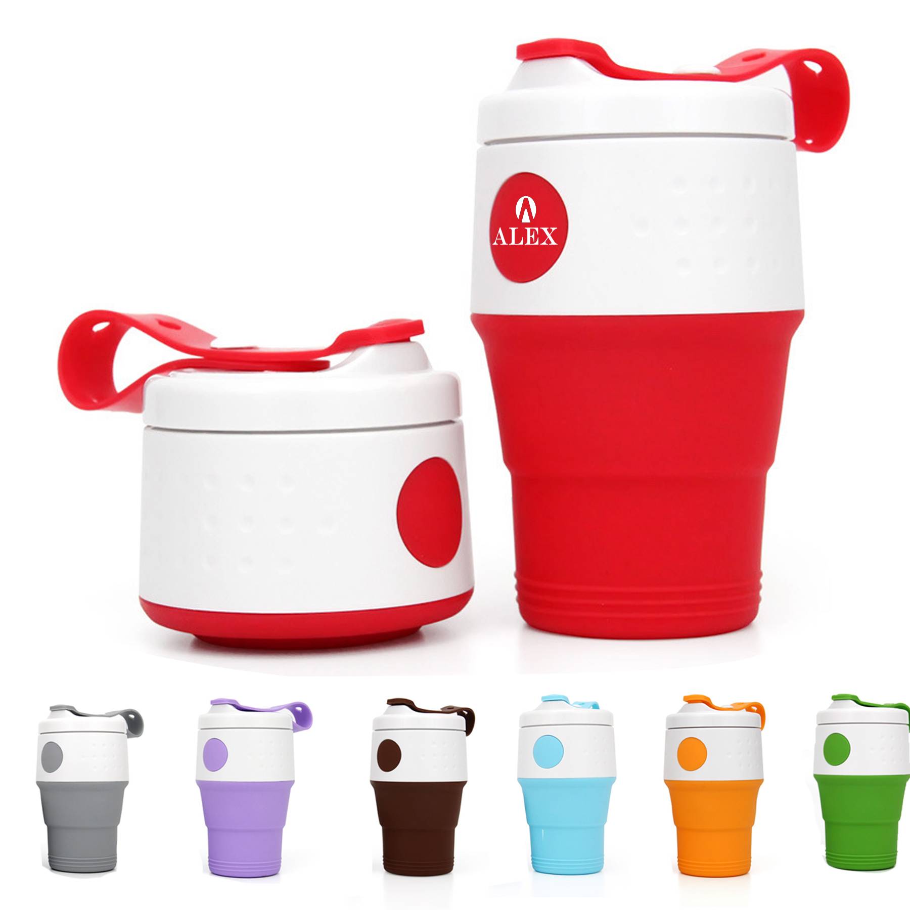 13 oz Cute Collapsible Silicone Sport Water Bottle 2