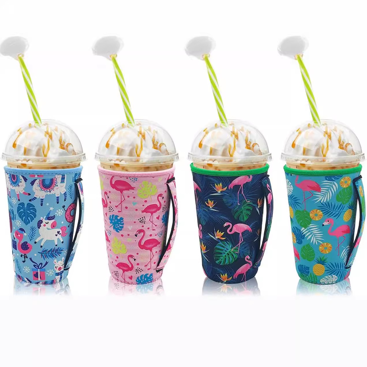 Full Color Coffee Neoprene Sleeve With Handle22-24oz 2