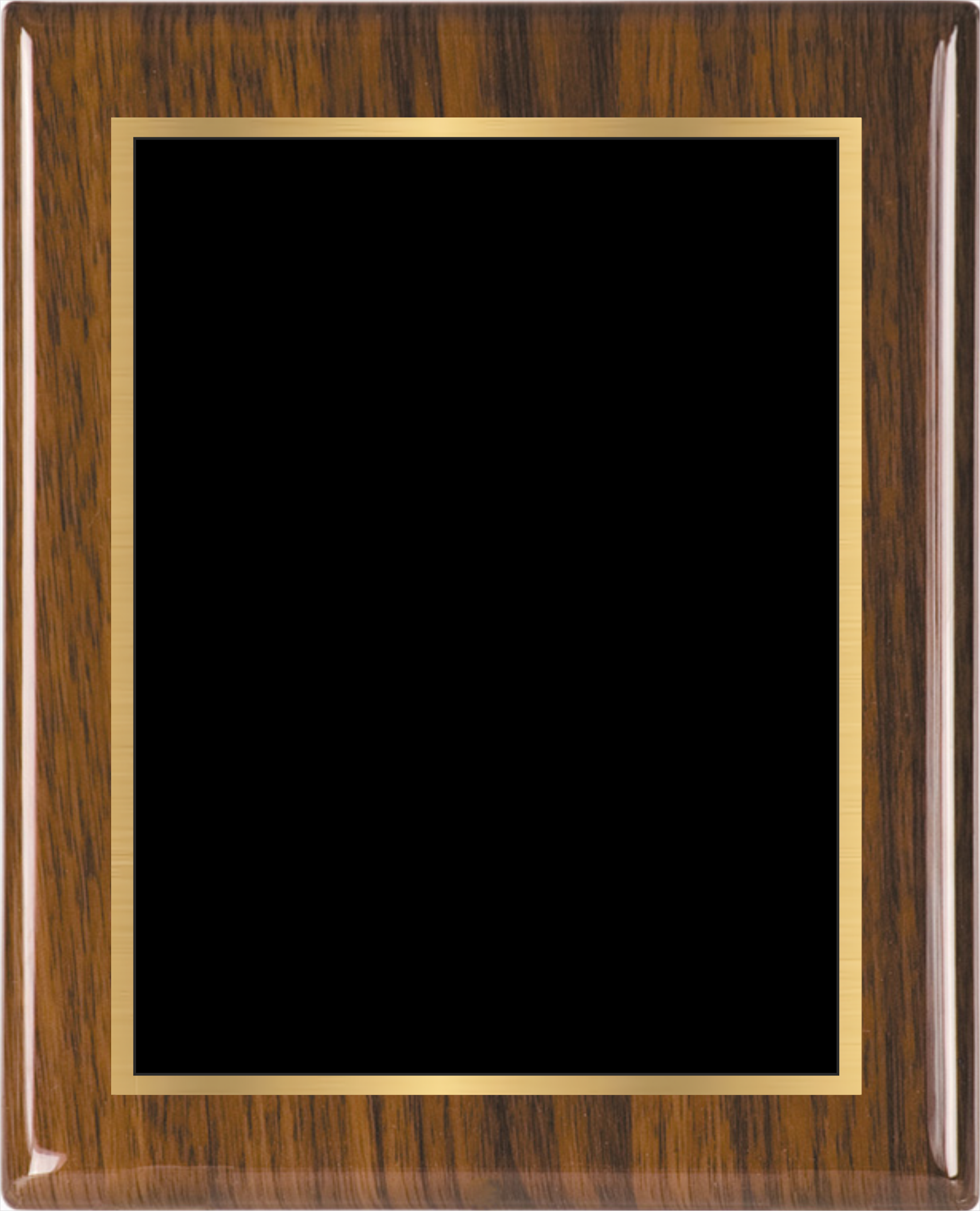 Walnut Piano Wood Plaque w/Choice of Double Engraved Plate 19
