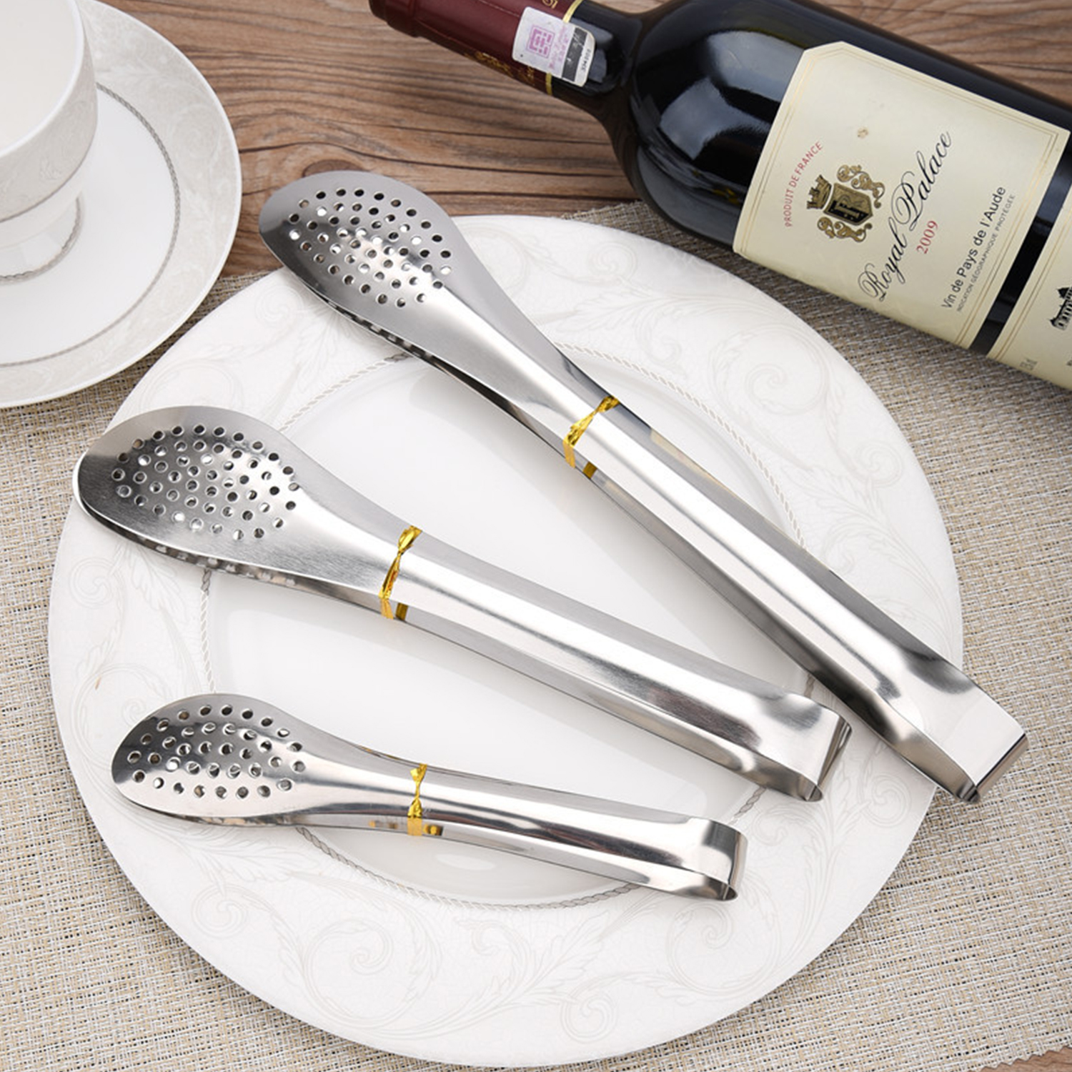 Stainless Steel Kitchen Cooking Tongs 5