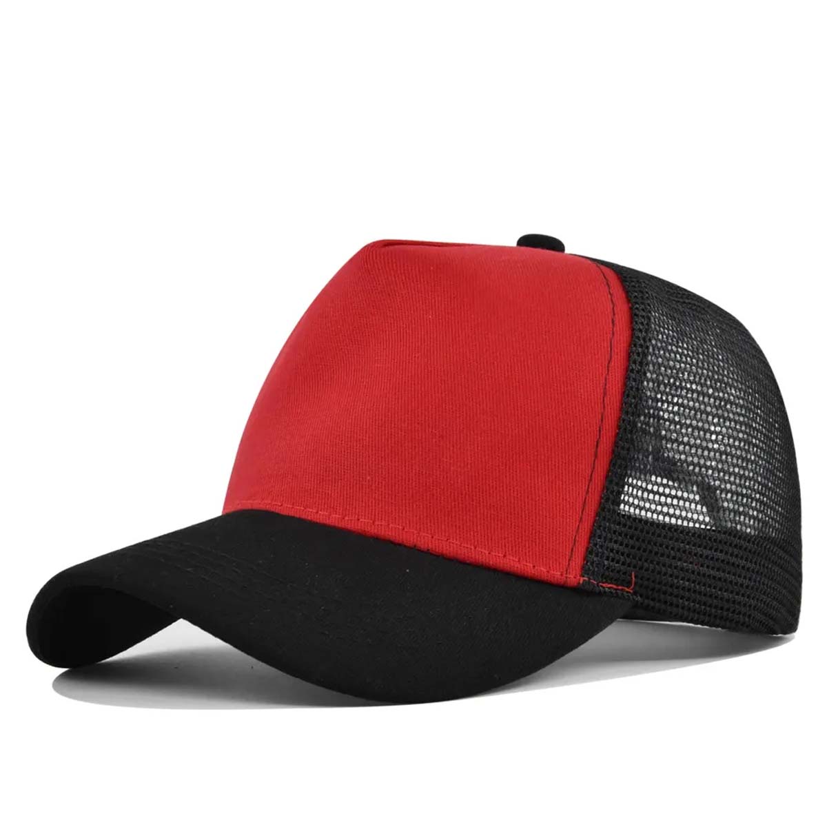 Durable 5 Panel Trucker Hat with Breathable Mesh Back 6