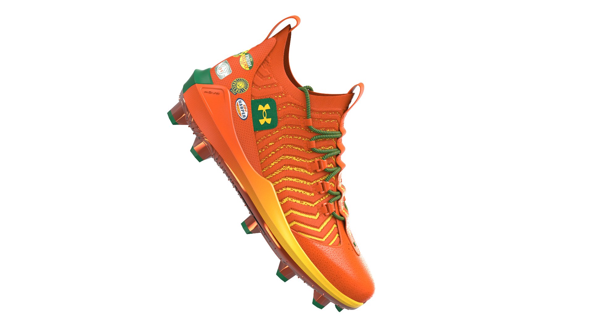 UA Harper 9 Pro 'Bring The Juice' TPU Men's Baseball Cleats 3