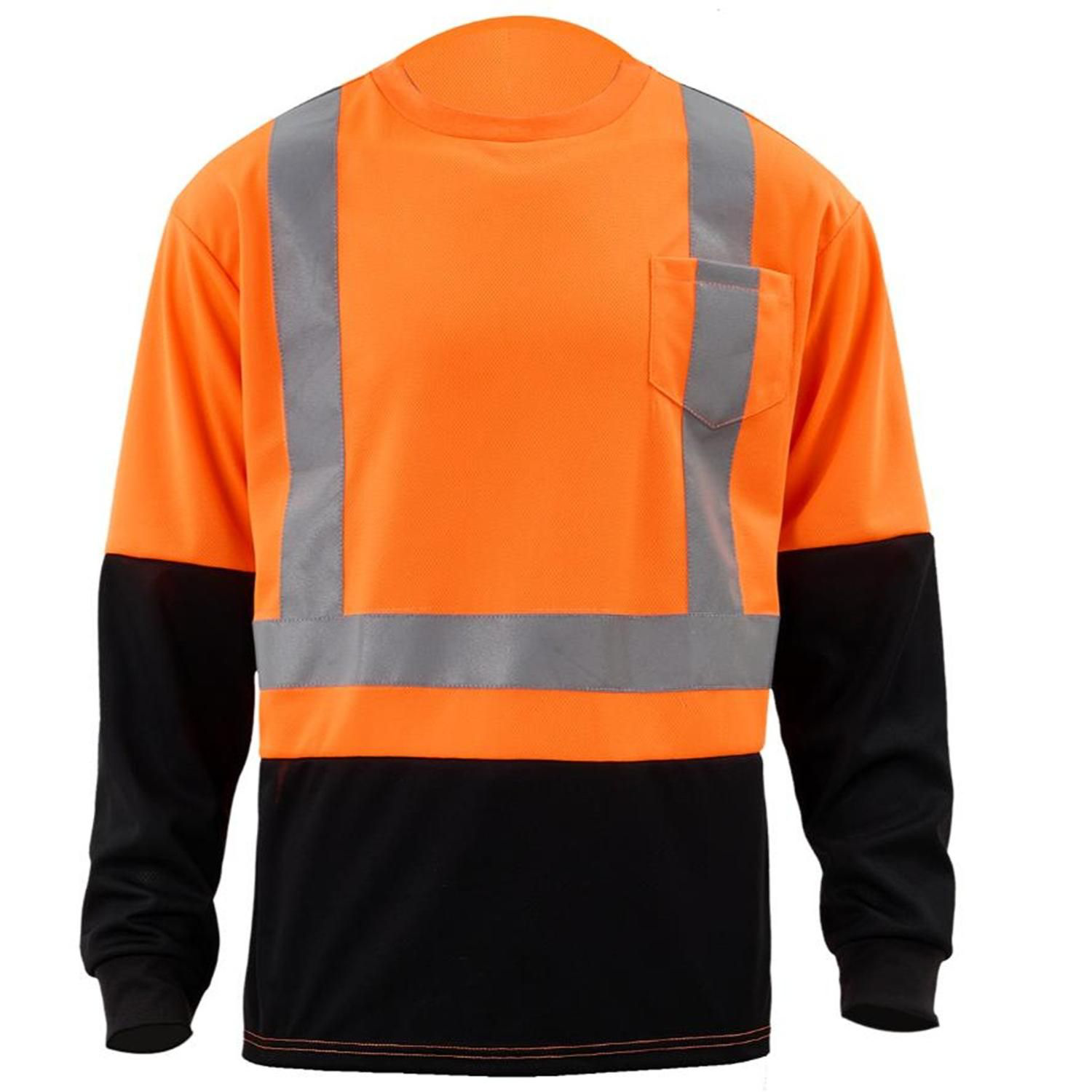3.8 Oz. Polyester Class 2 Color Block Reflective Tape Safety T-Shirt with Pocket 7
