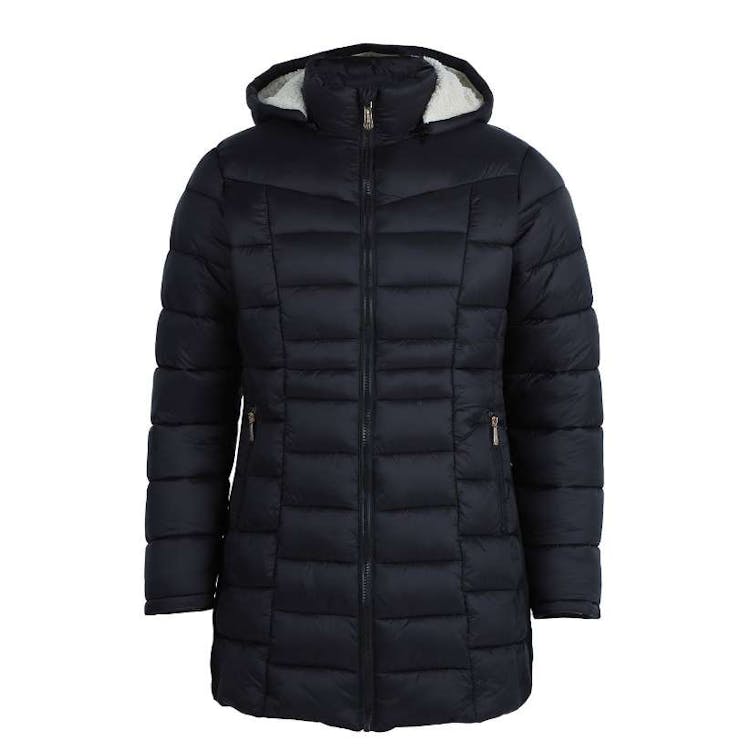 Women's Three-Quarter Quilted Jackets Black S-XL 1