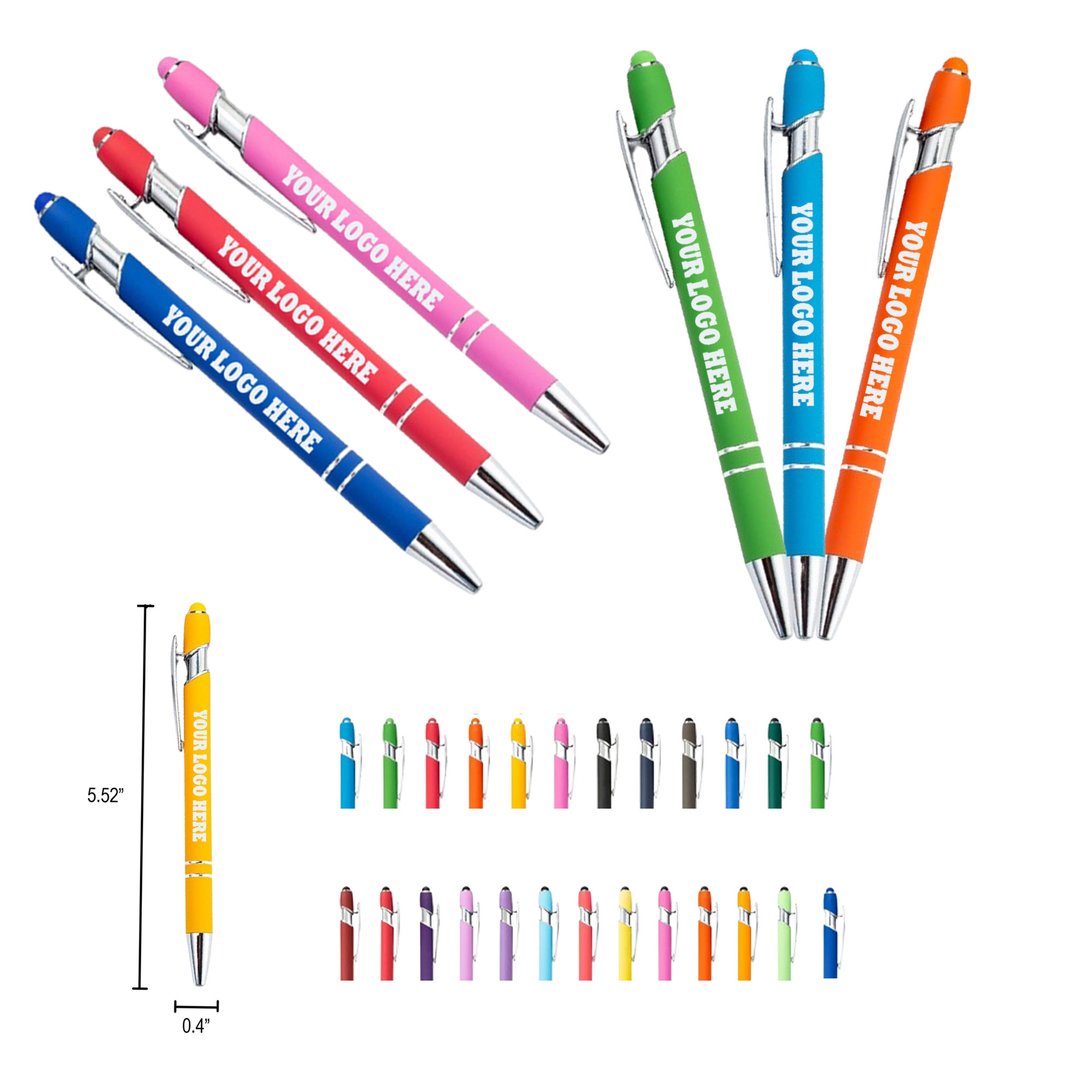 2 in 1 Touch Screen Ballpoint Pen with Stylus MOQ100 6