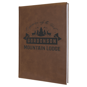 7" X 9 3/4" Laserable Leatherette Journal-Lined Notepad 13