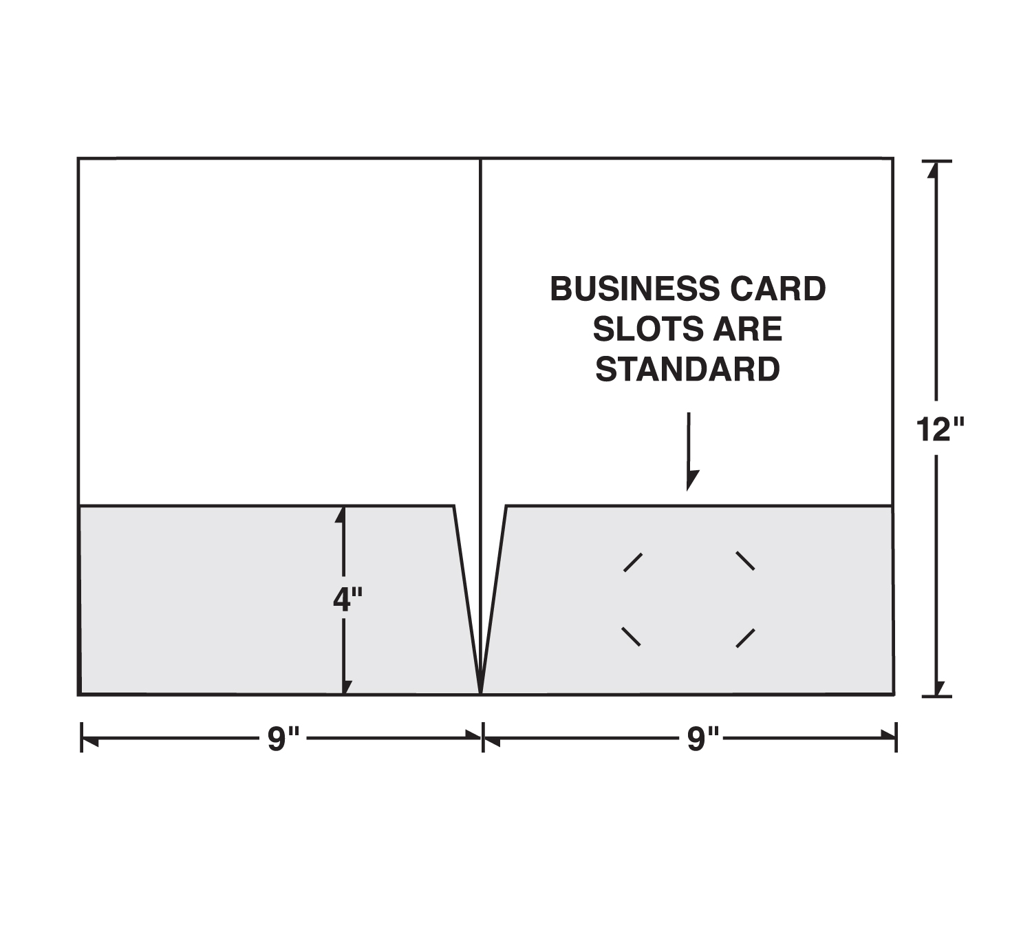 9"x12" Foil Stamped Linen Pocket Folder Economy Quick Ship 4