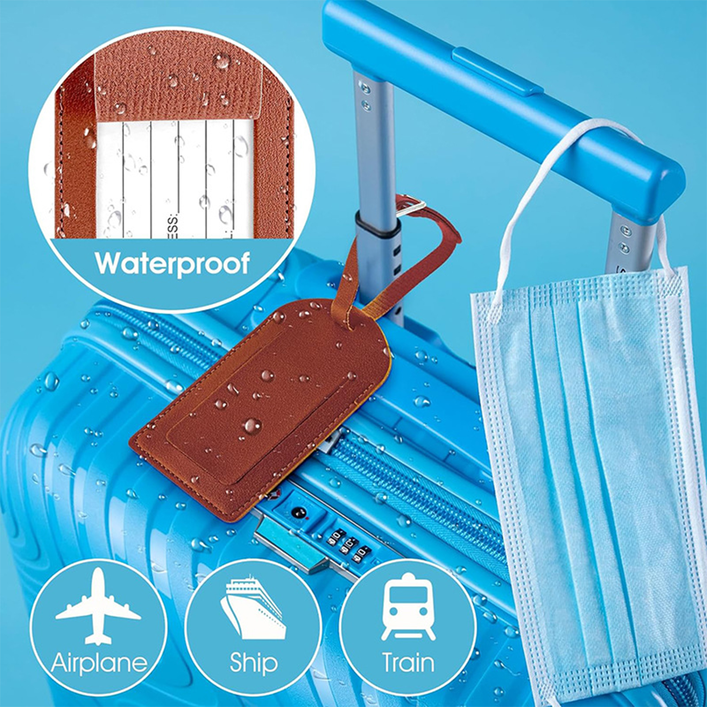 Pu Solid Color Anti Loss Boarding Pass 3