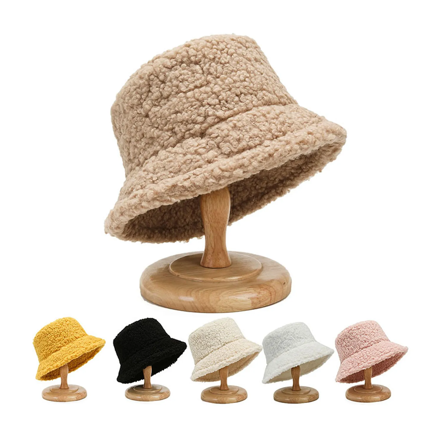Faux Lamb Wool Bucket Hat 3