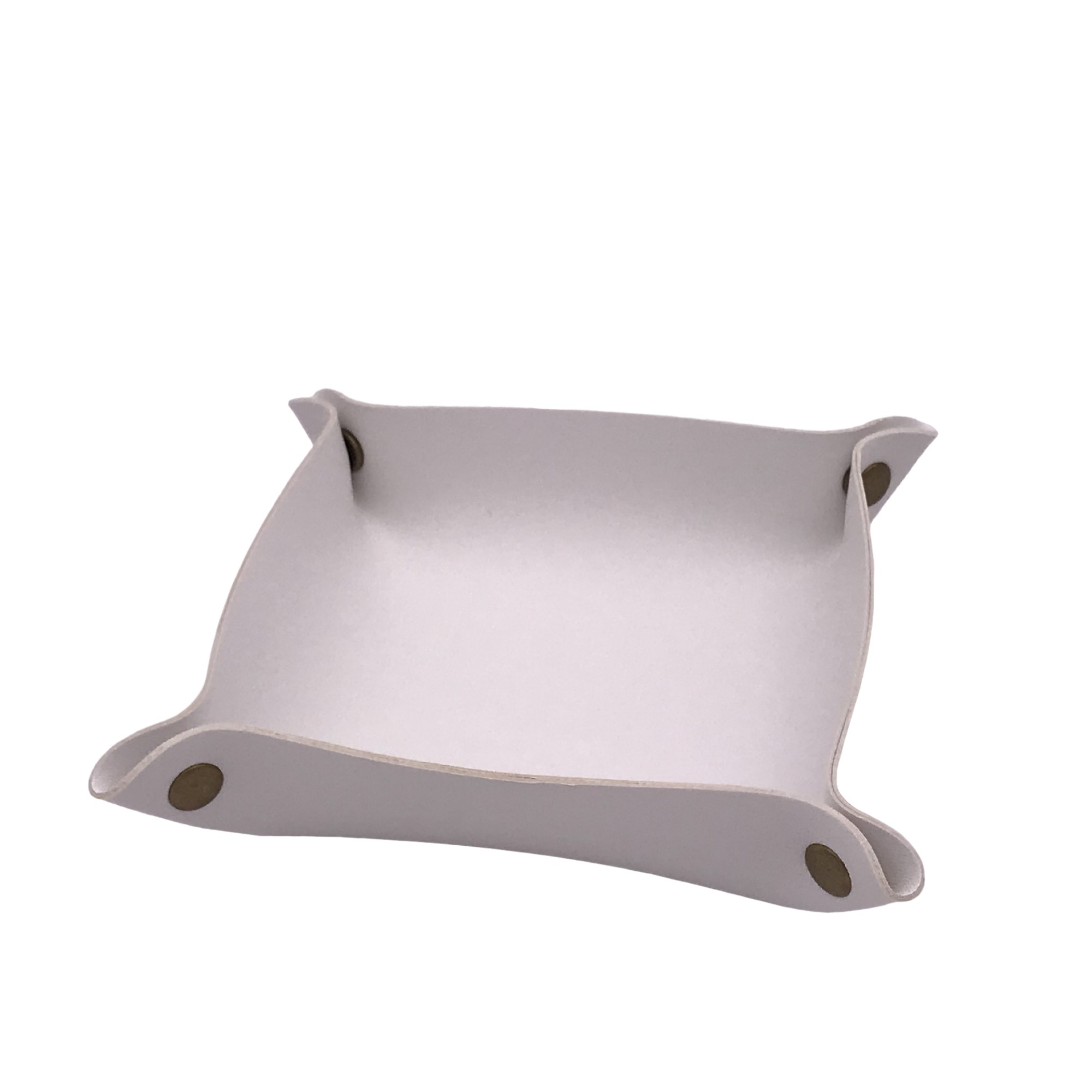 PU Leather Foldable Valet Tray With Snap Corners 7.87" 15