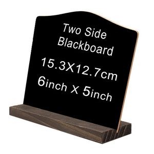 Mini Tabletop Chalkboard Signs with Wood Base 1