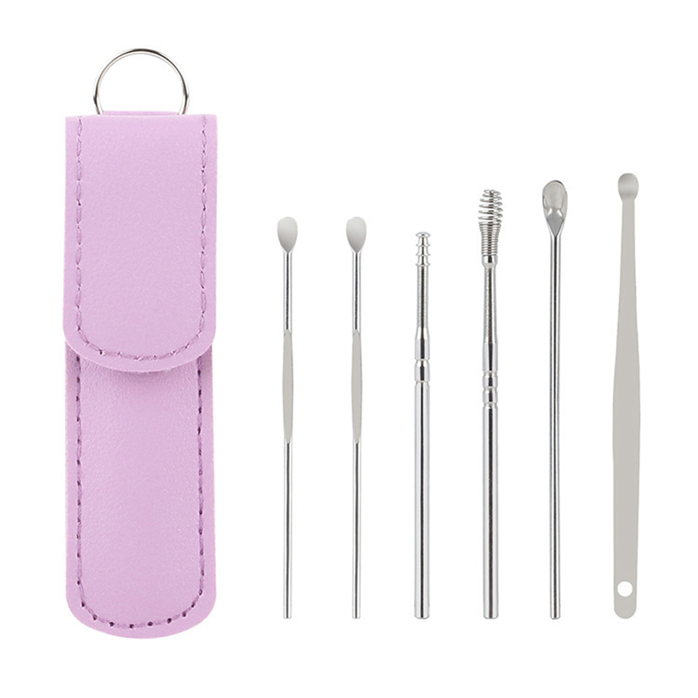 Stainless Steel Ear Cleaner Set With Case 7