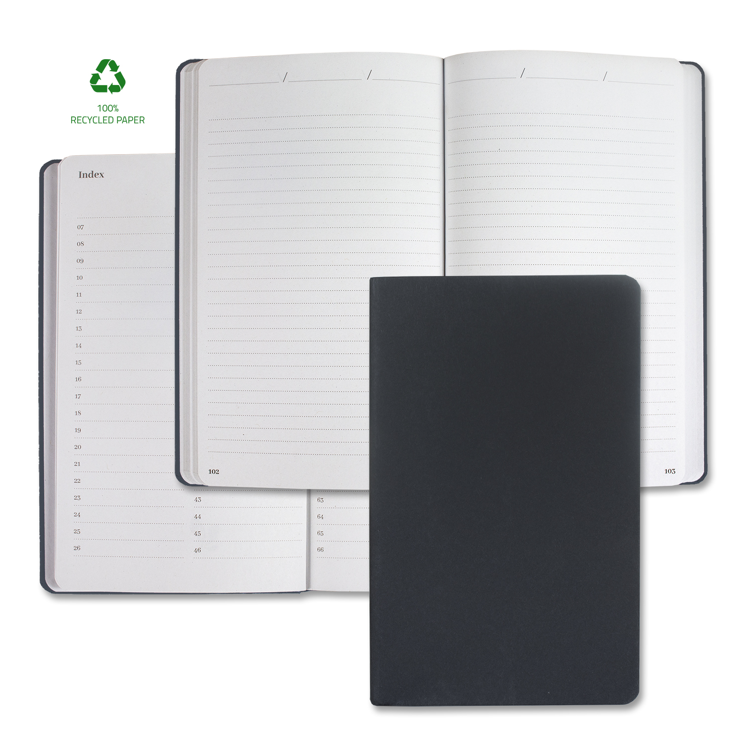 Castelli Samoa ECO Indexed Recycled White Page Journal 5