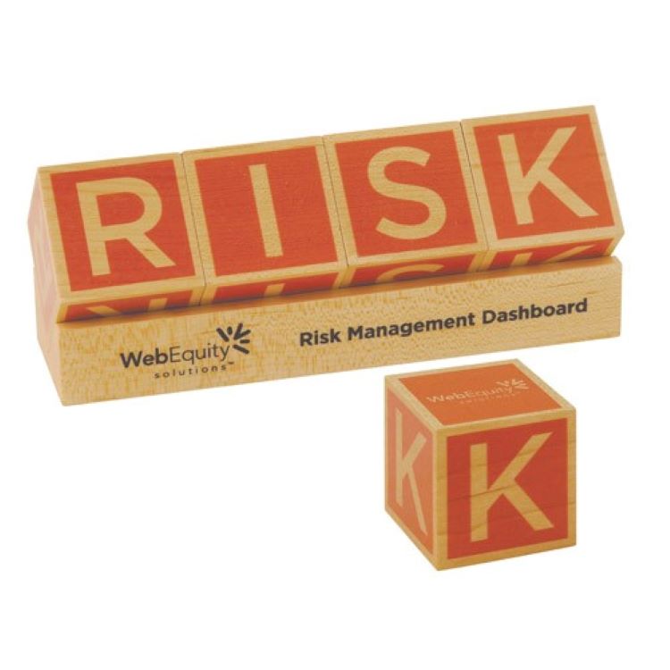 1-3/4" Wooden Cube with TWO faces imprinted 2