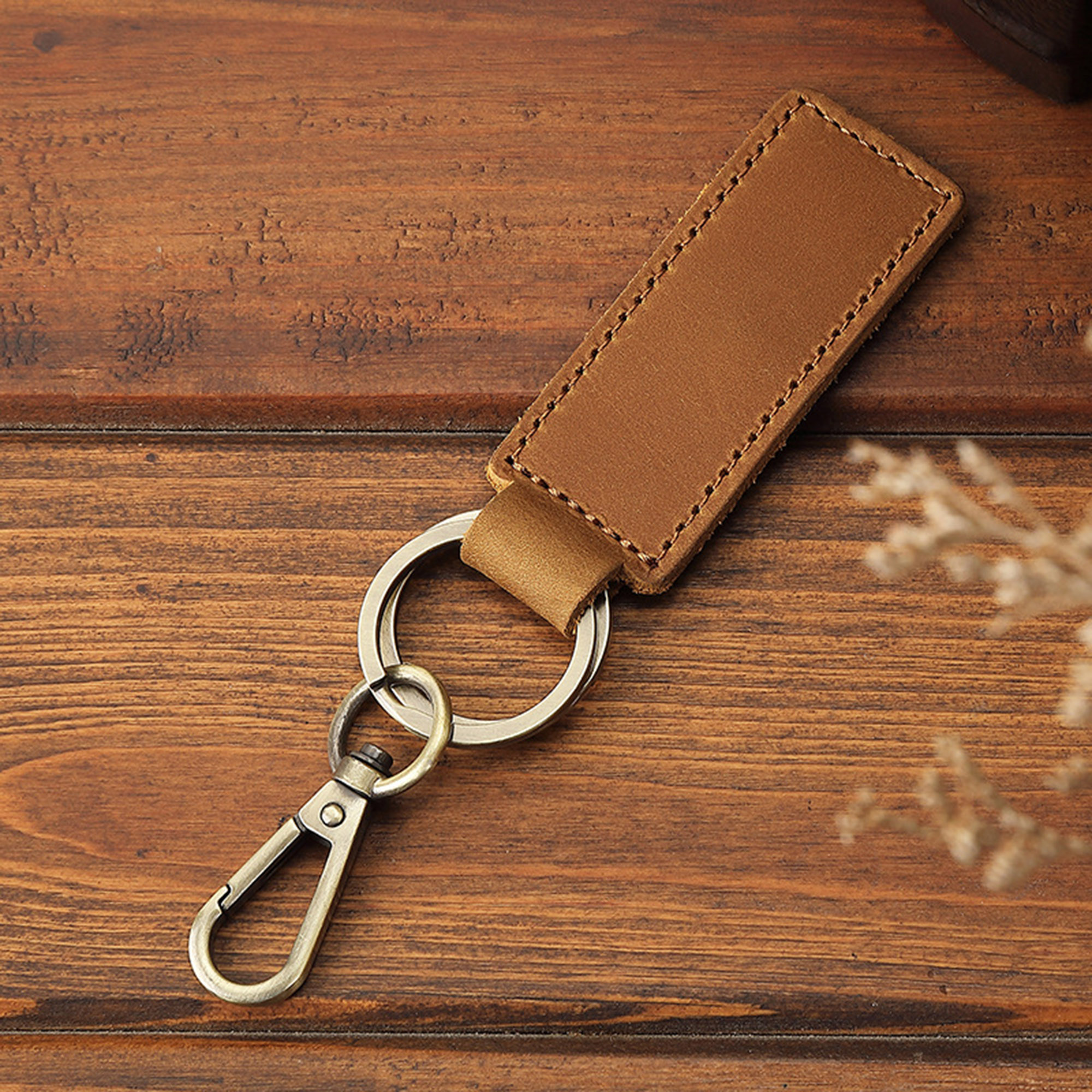 Vintage Genuine Leather Car KeyChains 7