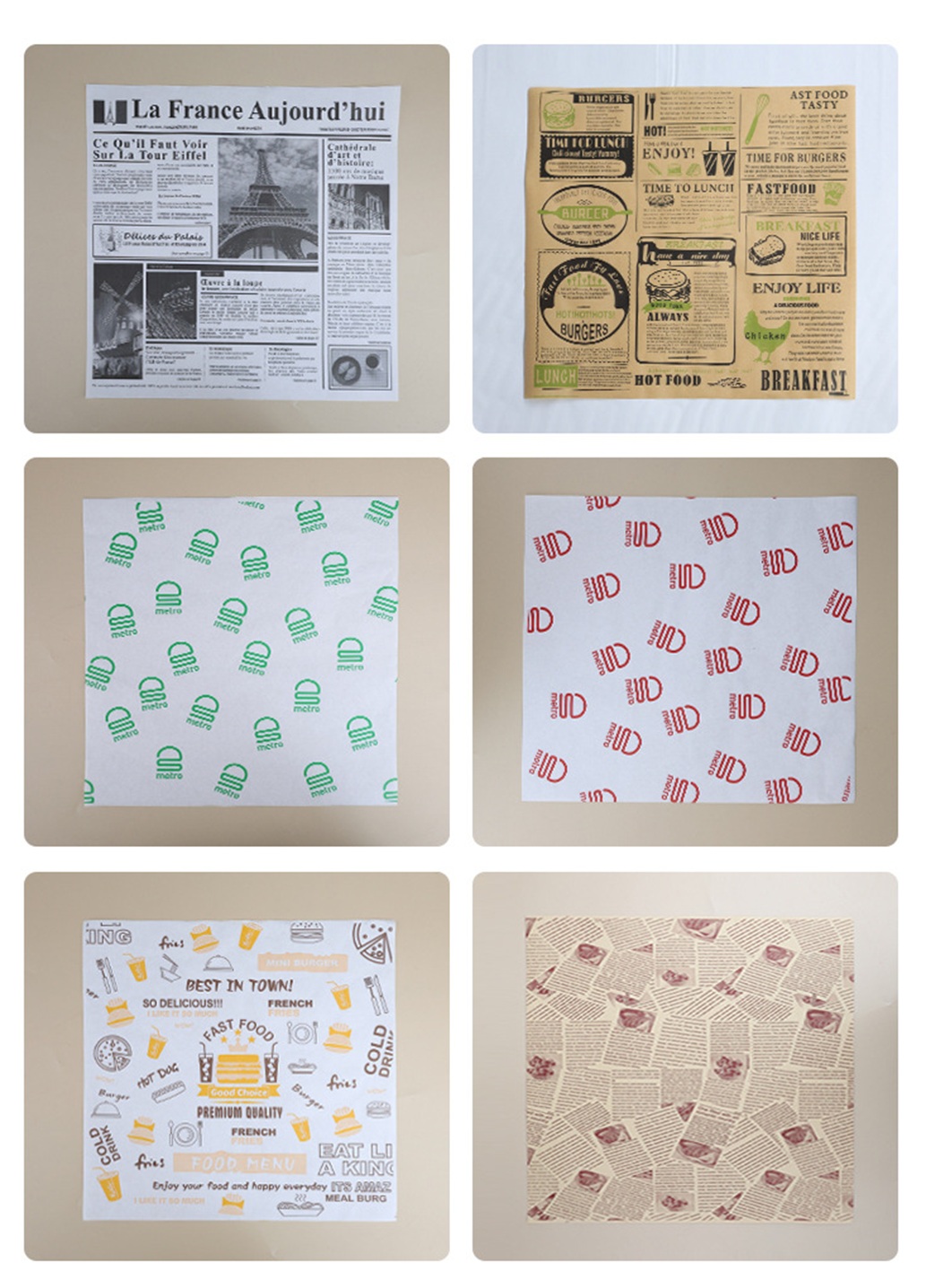 Food Wrapping Paper(100 Sheets Set) 2