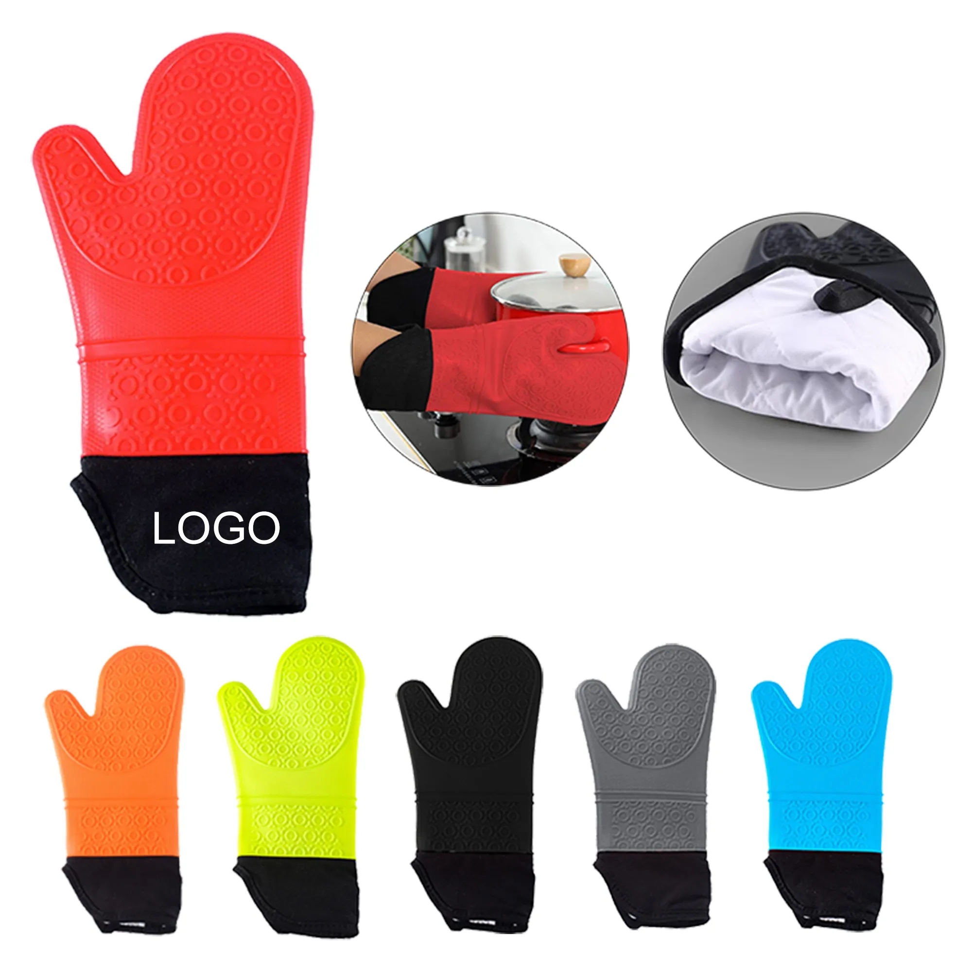 Silicone Heatproof Waterproof Oven Gloves 2