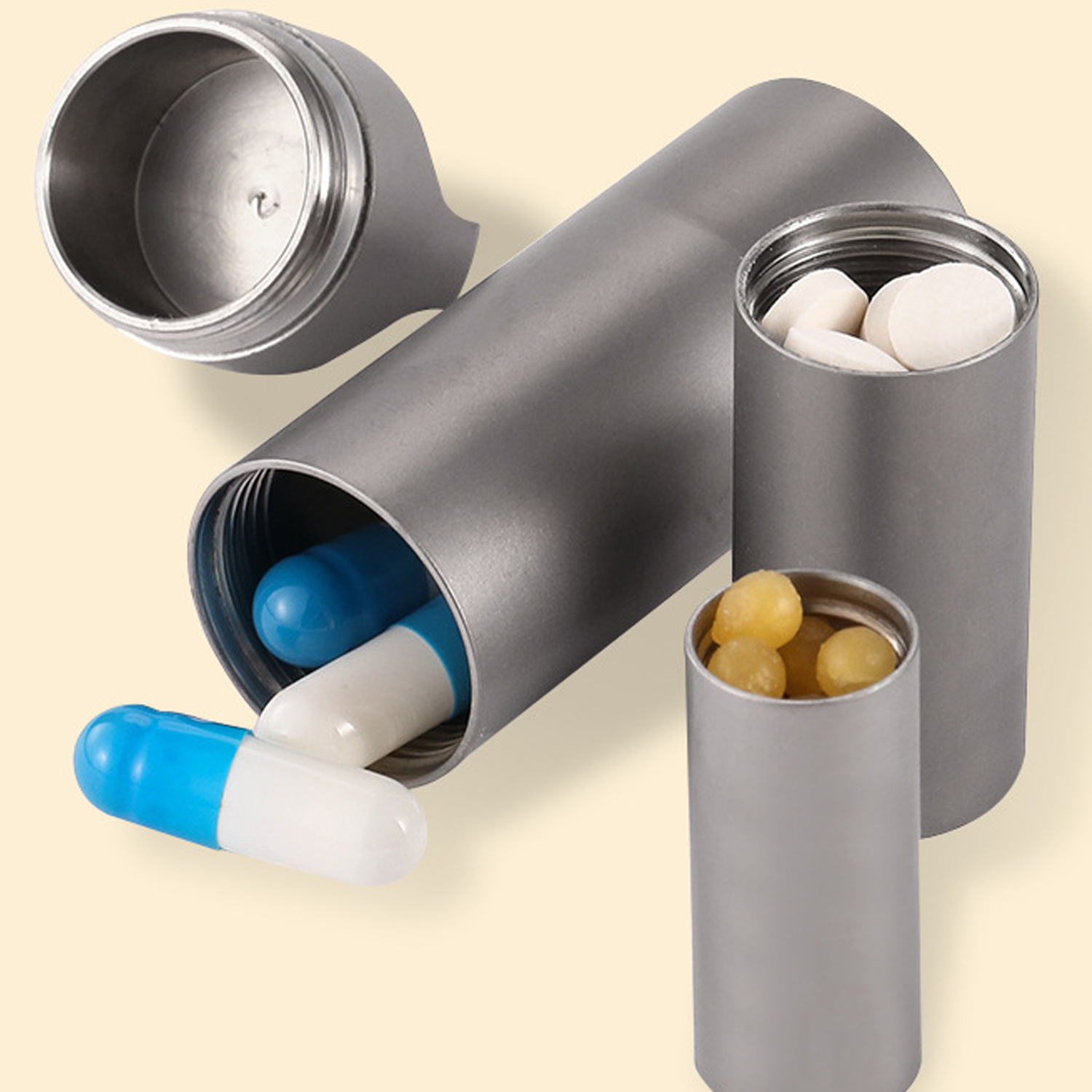 Portable Pure Titanium Pill Bottle 5
