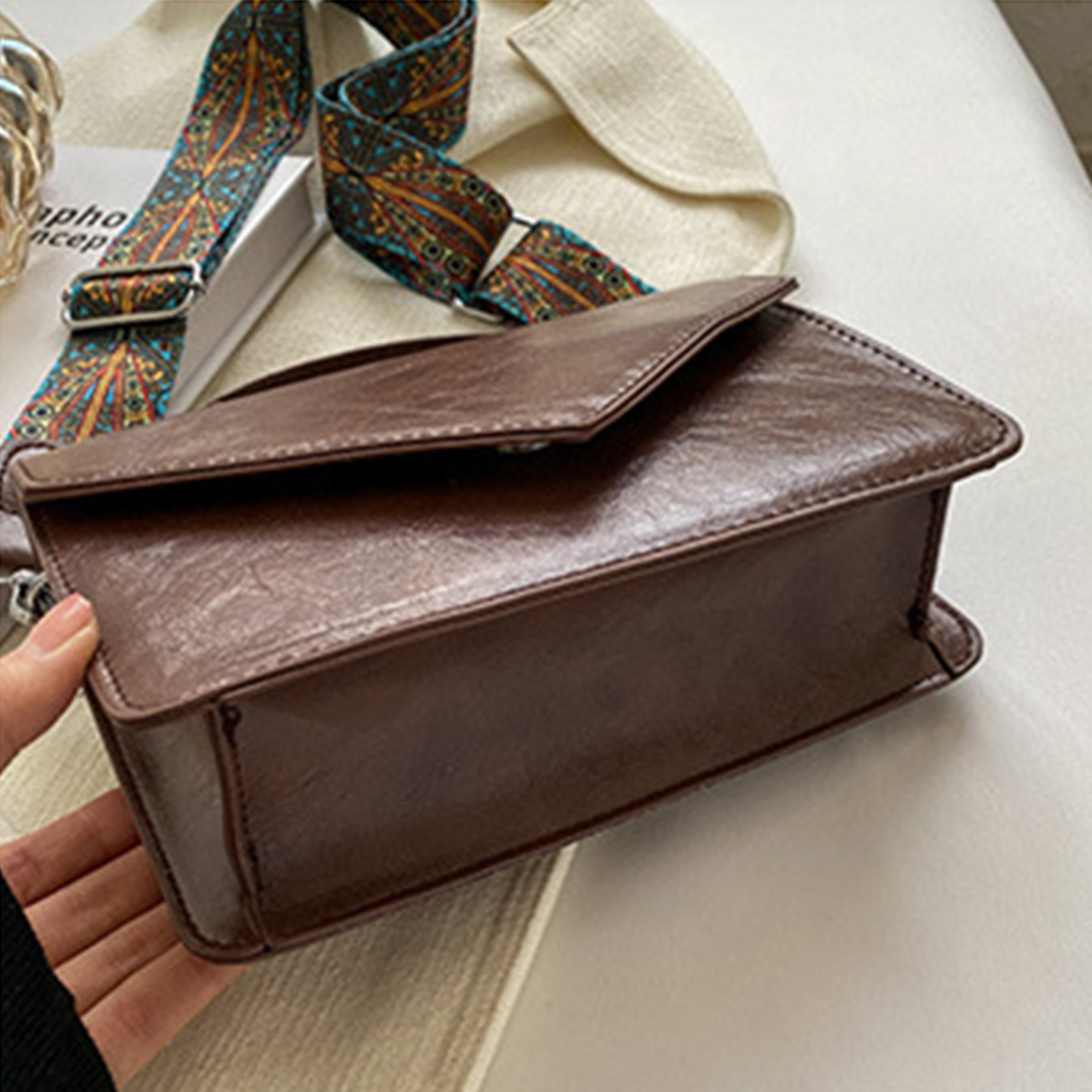 PU Leather Lightweight Tote Bag 10