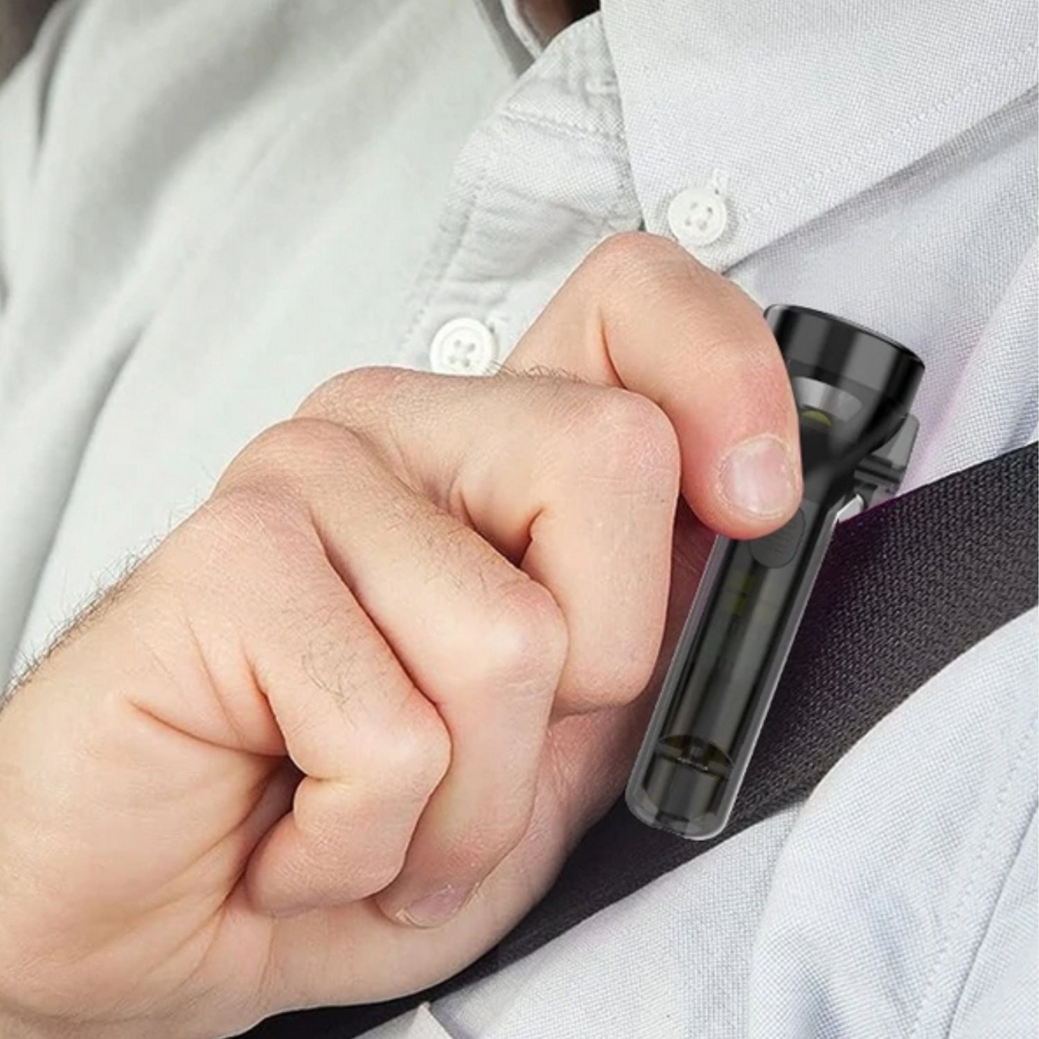 Mini LED Keychain with Warning Knife and Whistle 6
