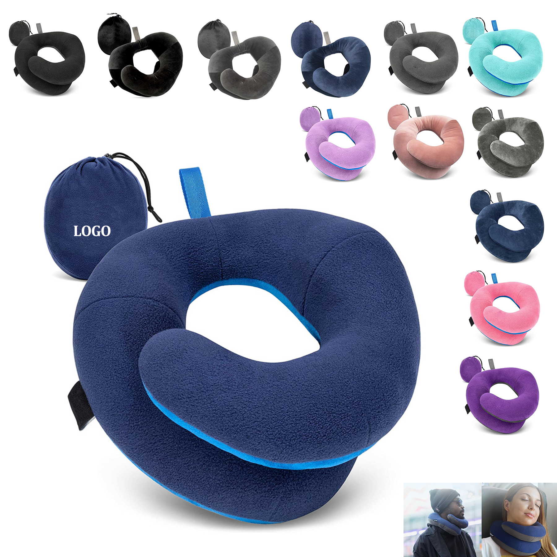 Long Distance Travel Dual Support Neck Pillow 7